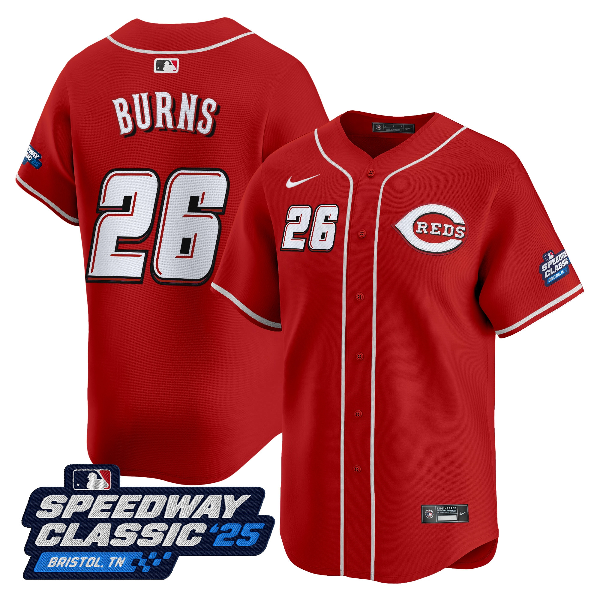 Men's Cincinnati Reds 'Speedway Classic' Vapor Premier Limited Jersey - All Stitched - Image 19