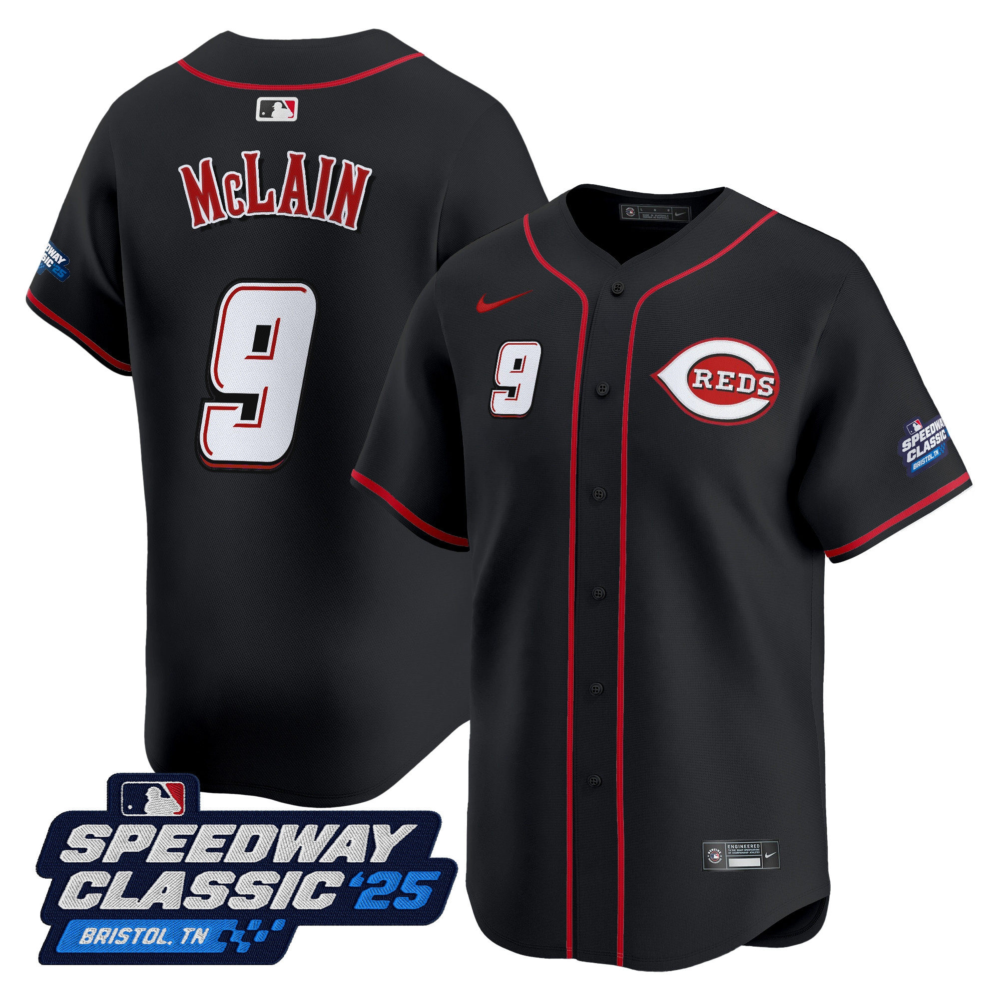 Men's Cincinnati Reds 'Speedway Classic' Vapor Premier Limited Jersey - All Stitched - Image 28