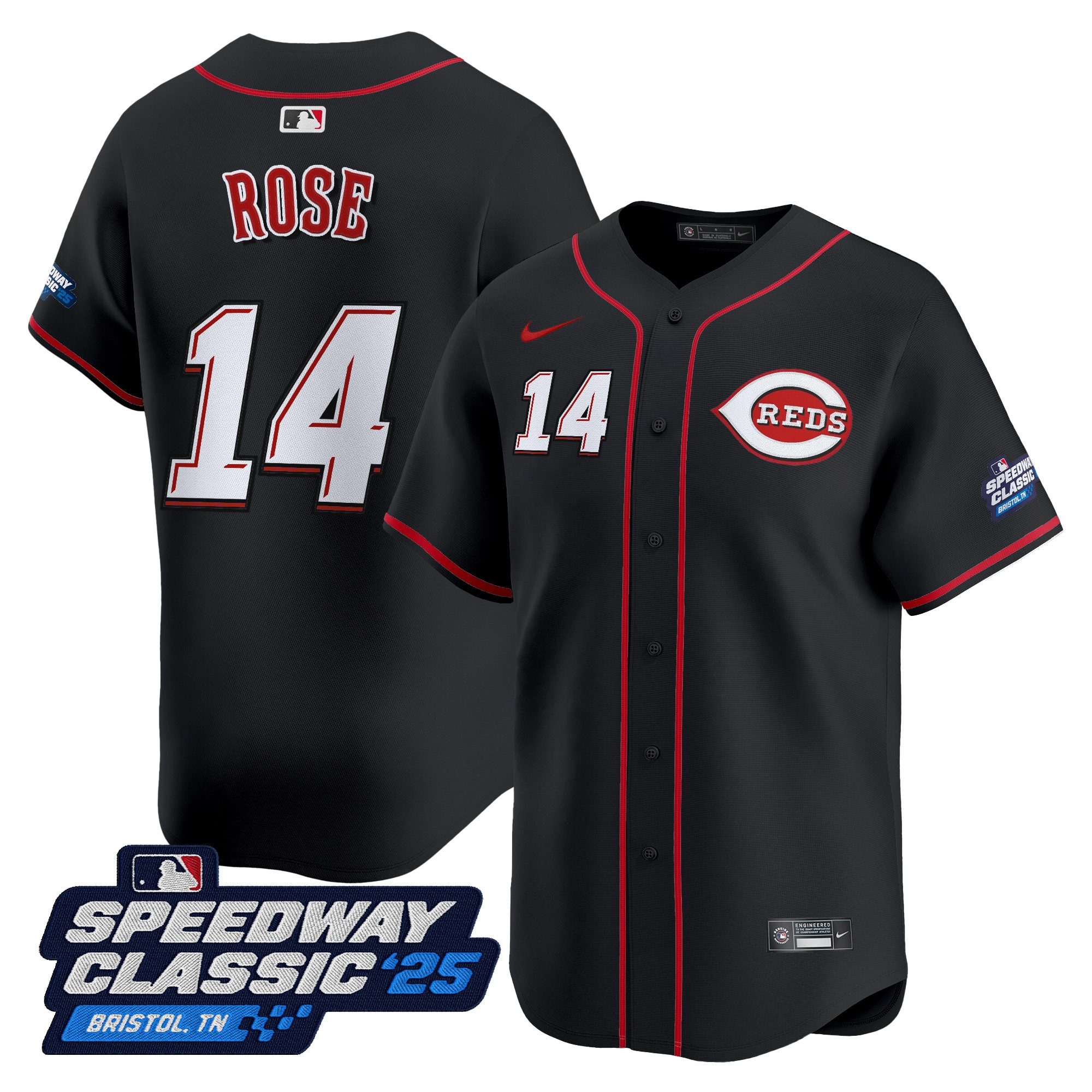 Men's Cincinnati Reds 'Speedway Classic' Vapor Premier Limited Jersey - All Stitched - Image 21