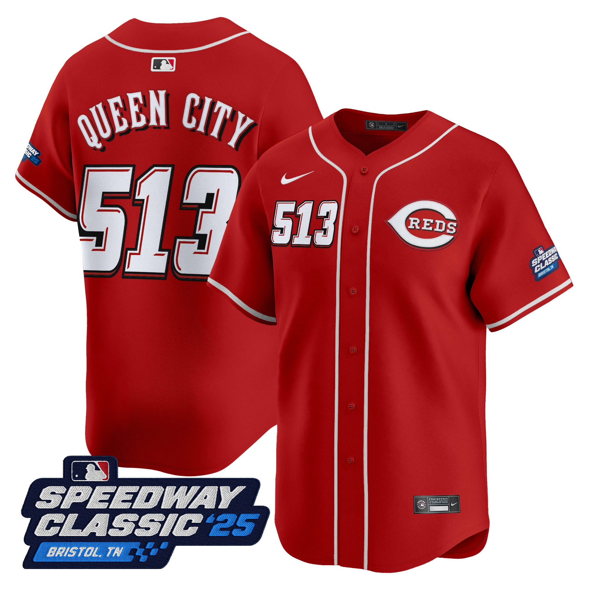 Men's Cincinnati Reds 'Speedway Classic' Vapor Premier Limited Jersey - All Stitched - Image 12