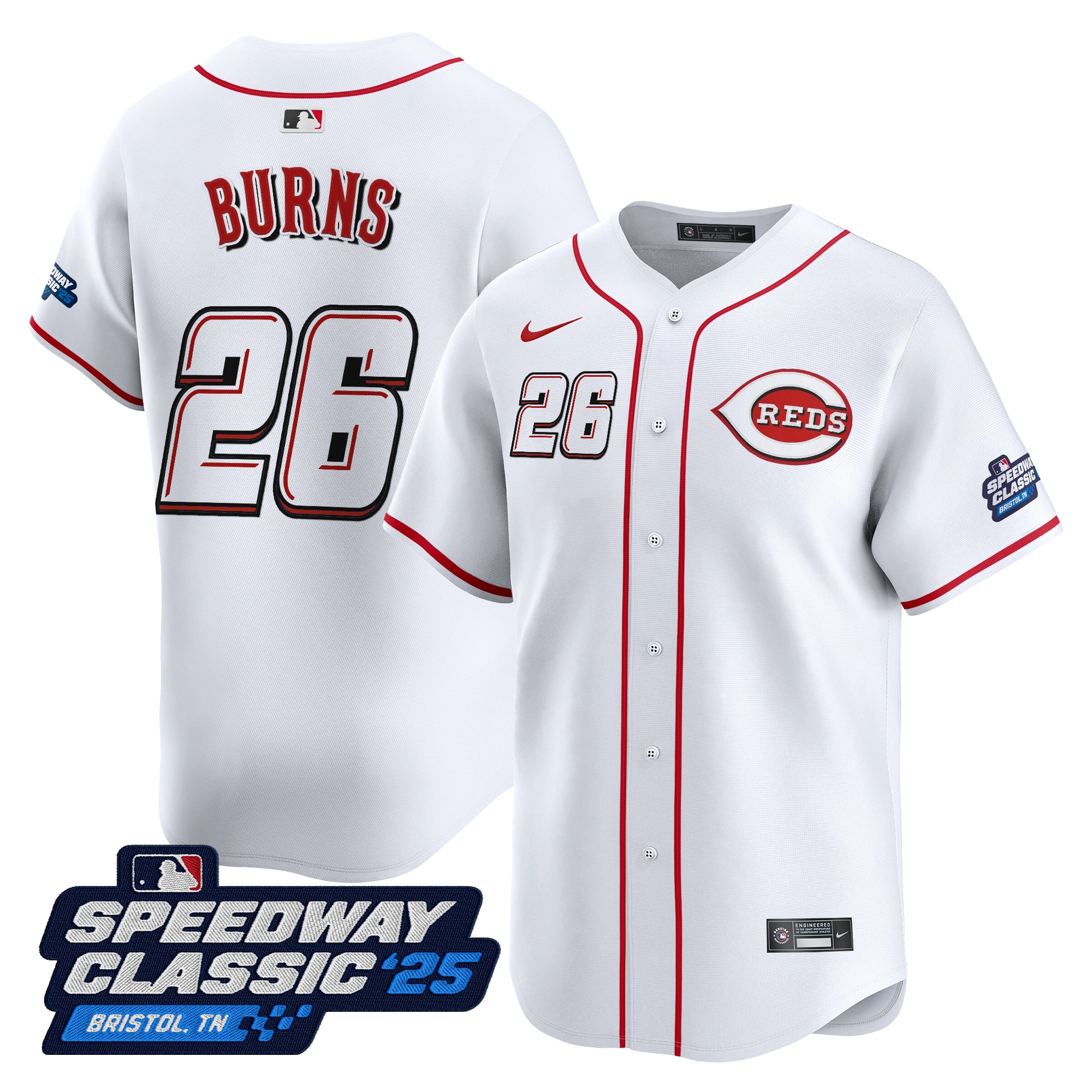 Men's Cincinnati Reds 'Speedway Classic' Vapor Premier Limited Jersey - All Stitched - Image 9