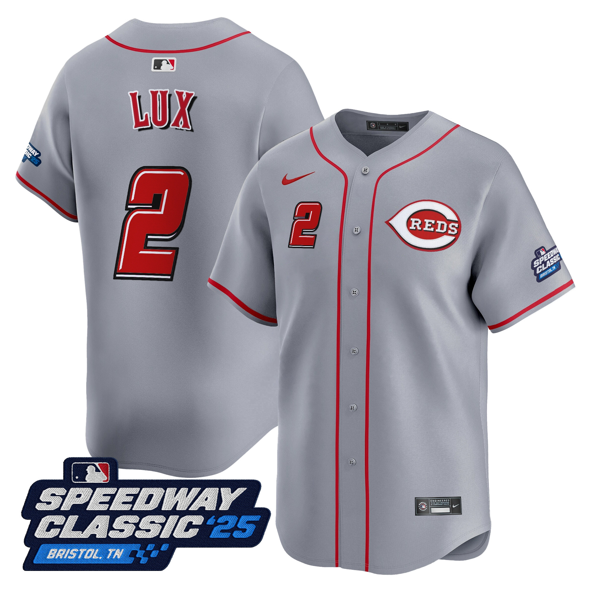 Men's Cincinnati Reds 'Speedway Classic' Vapor Premier Limited Jersey - All Stitched - Image 35