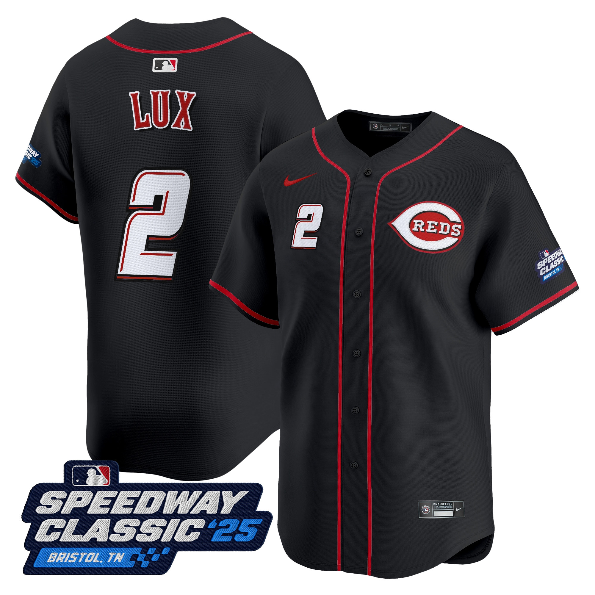 Men's Cincinnati Reds 'Speedway Classic' Vapor Premier Limited Jersey - All Stitched - Image 25
