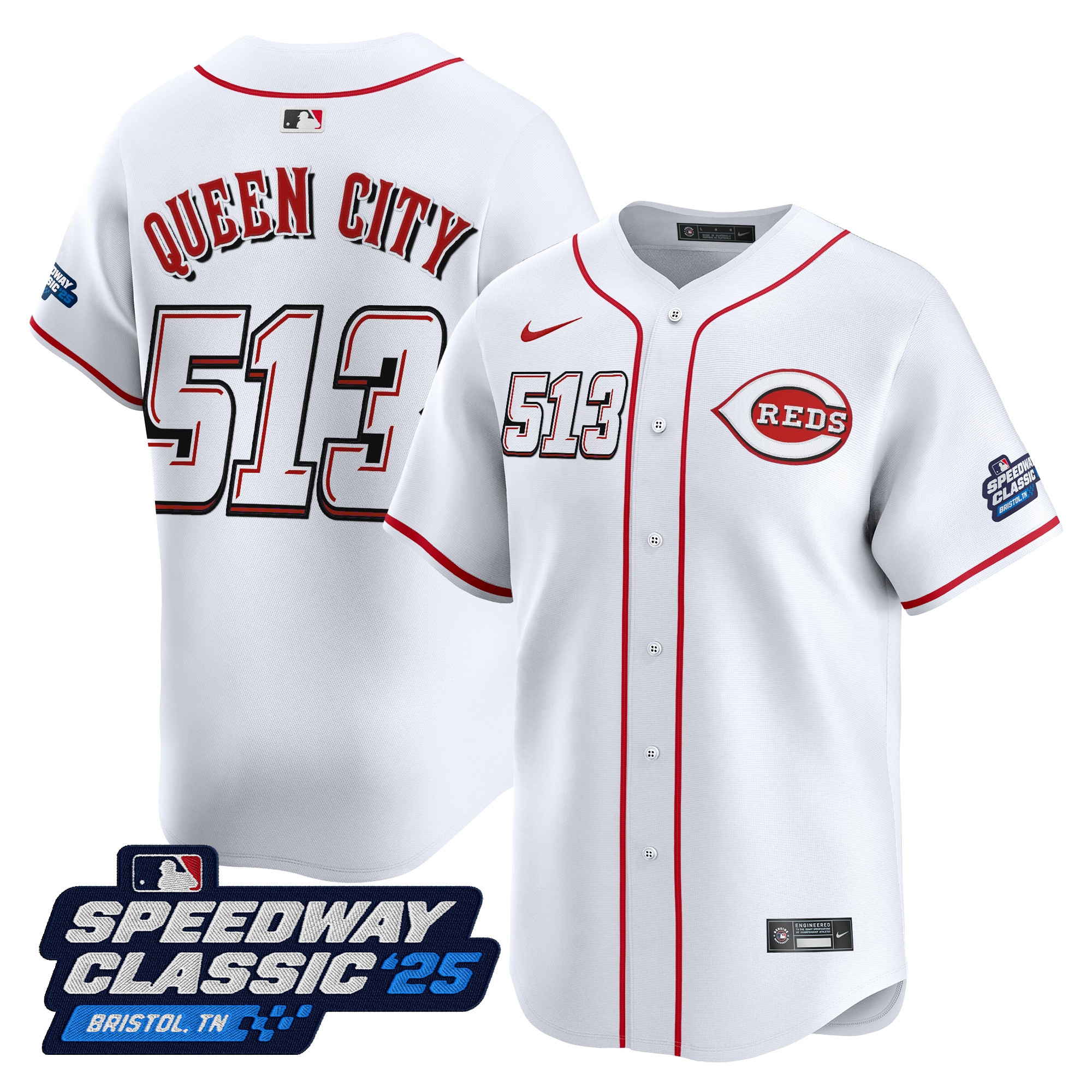 Men's Cincinnati Reds 'Speedway Classic' Vapor Premier Limited Jersey - All Stitched - Image 2