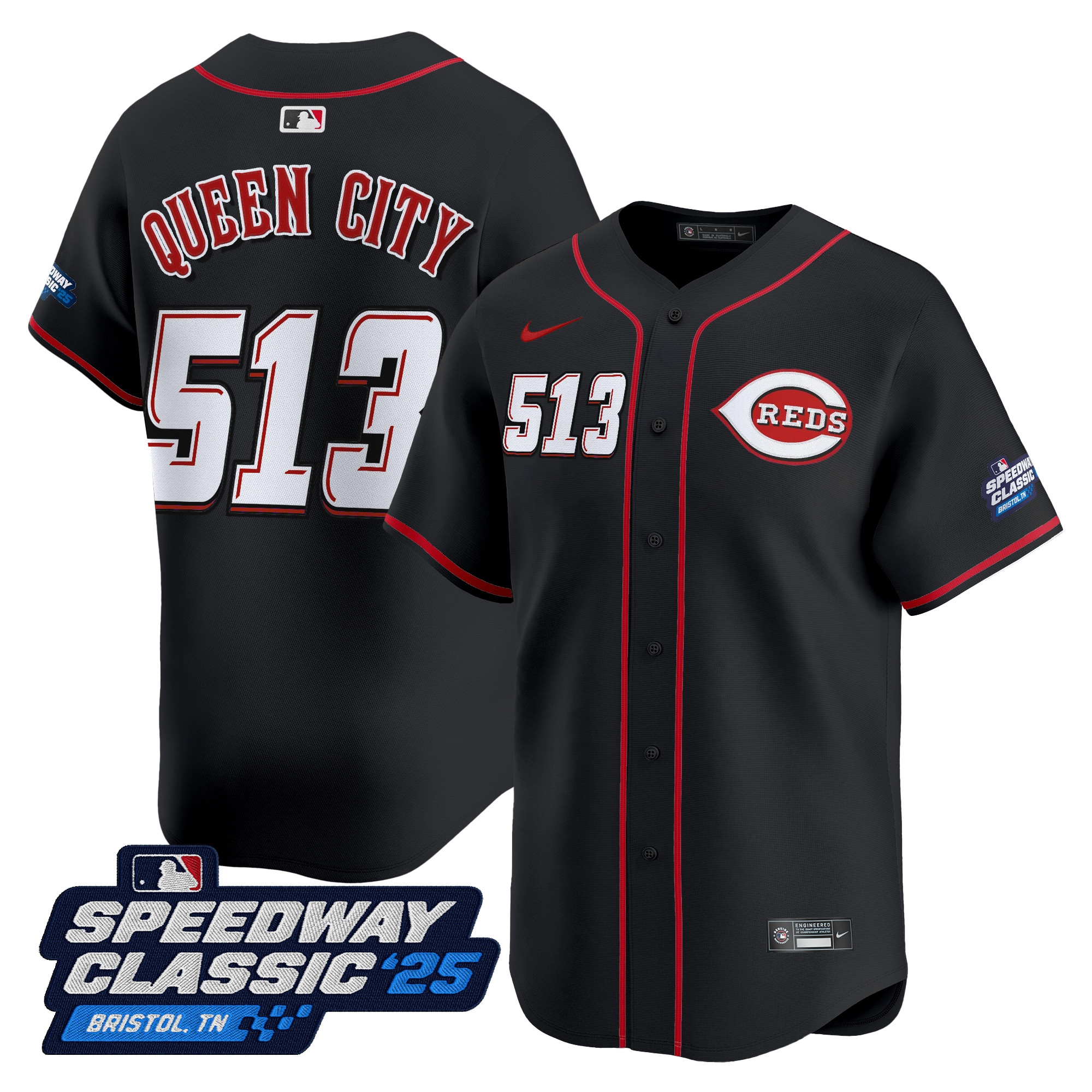 Men's Cincinnati Reds 'Speedway Classic' Vapor Premier Limited Jersey - All Stitched - Image 22