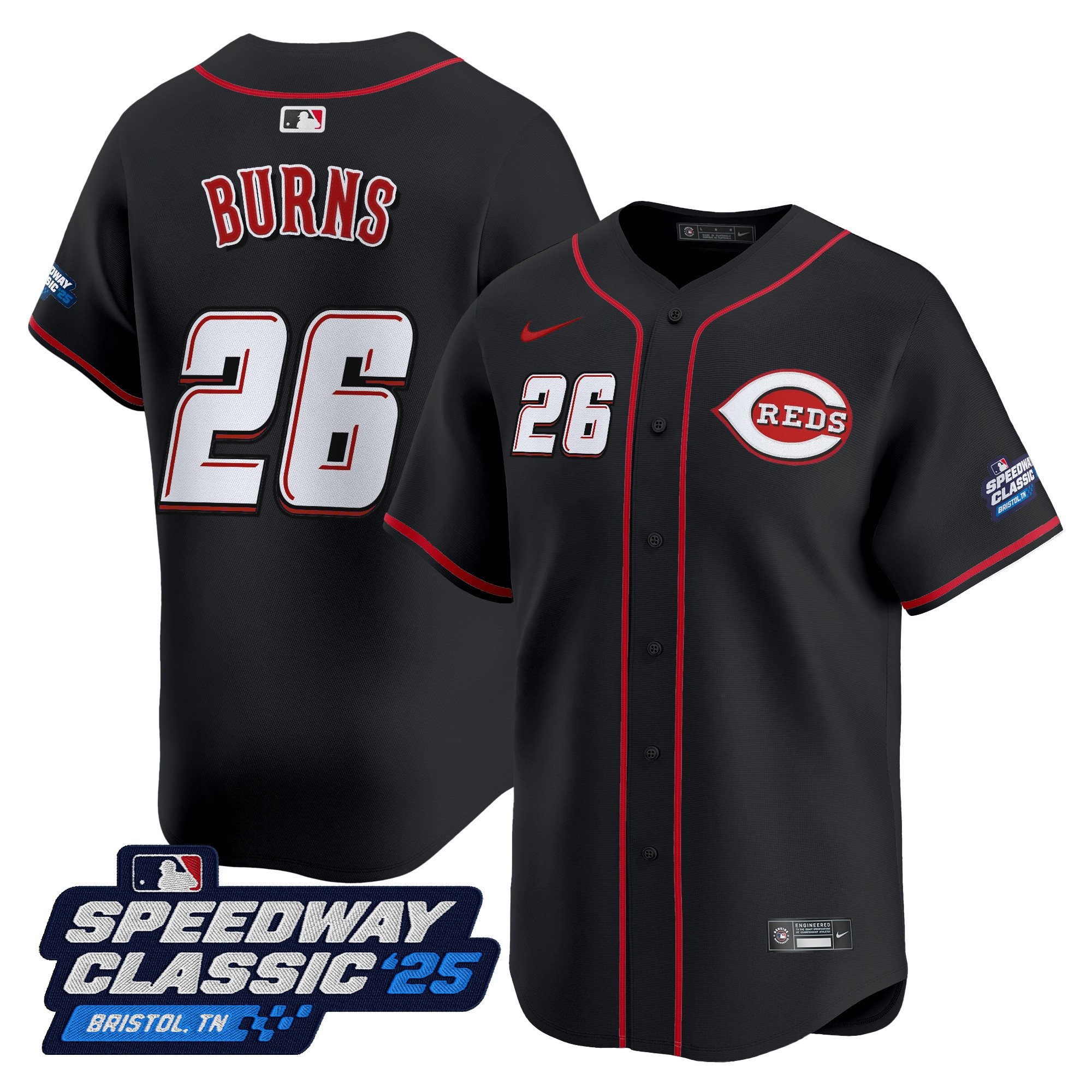Men's Cincinnati Reds 'Speedway Classic' Vapor Premier Limited Jersey - All Stitched - Image 29