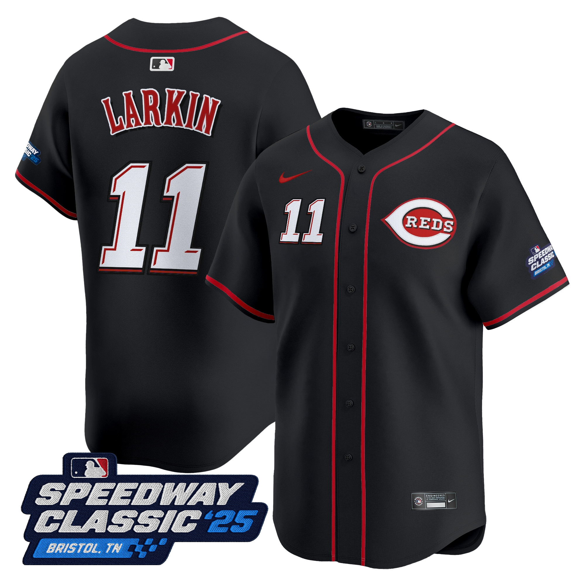 Men's Cincinnati Reds 'Speedway Classic' Vapor Premier Limited Jersey - All Stitched - Image 24