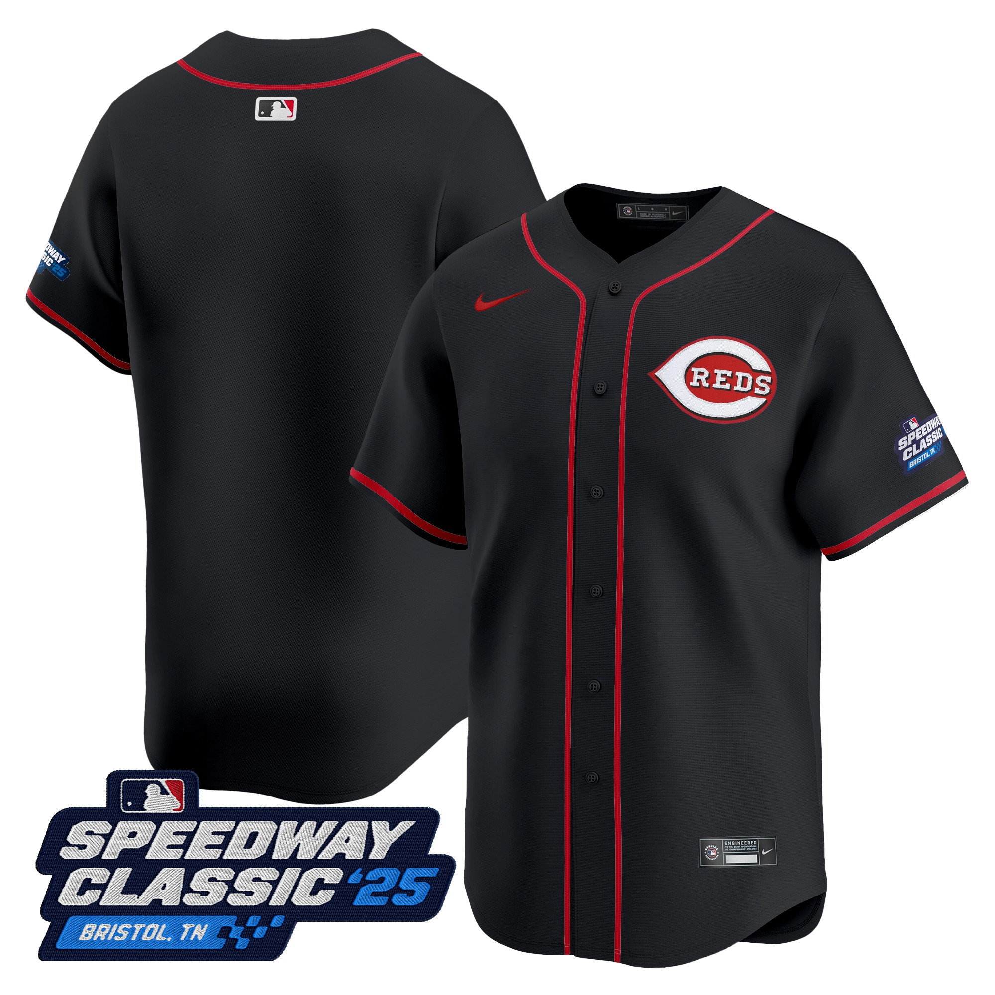 Men's Cincinnati Reds 'Speedway Classic' Vapor Premier Limited Jersey - All Stitched - Image 30