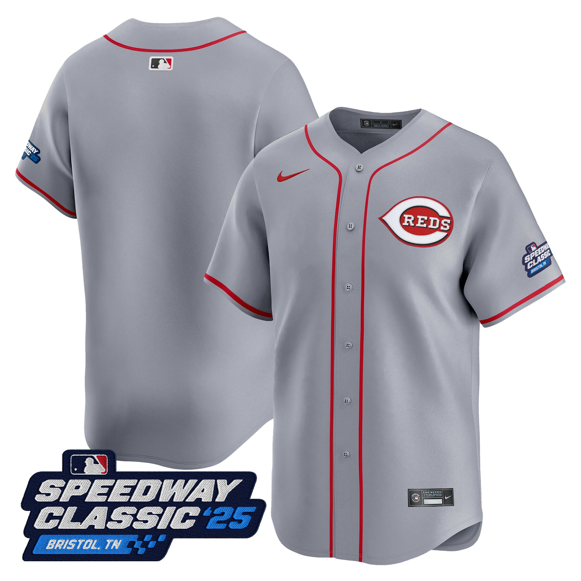 Men's Cincinnati Reds 'Speedway Classic' Vapor Premier Limited Jersey - All Stitched - Image 40