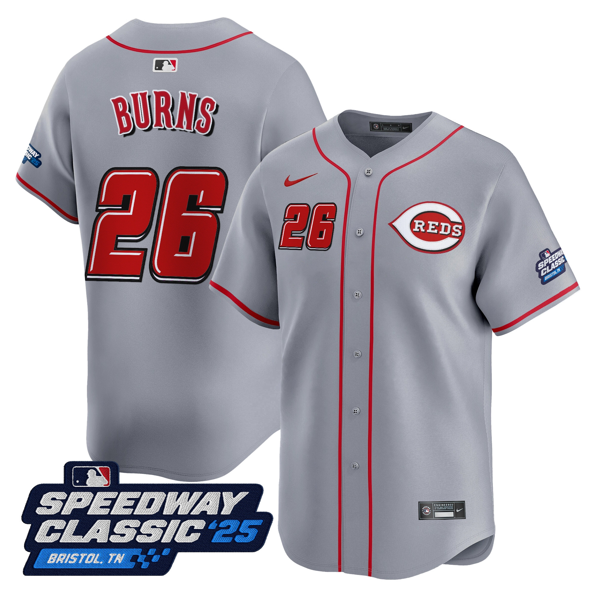 Men's Cincinnati Reds 'Speedway Classic' Vapor Premier Limited Jersey - All Stitched - Image 39