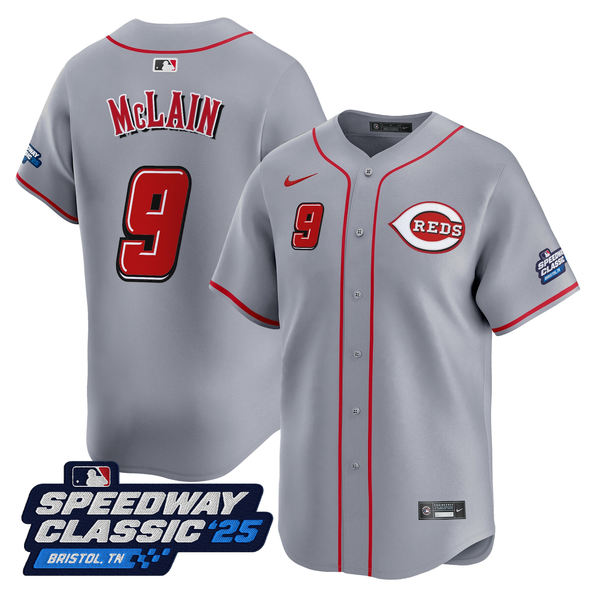 Men's Cincinnati Reds 'Speedway Classic' Vapor Premier Limited Jersey - All Stitched - Image 38