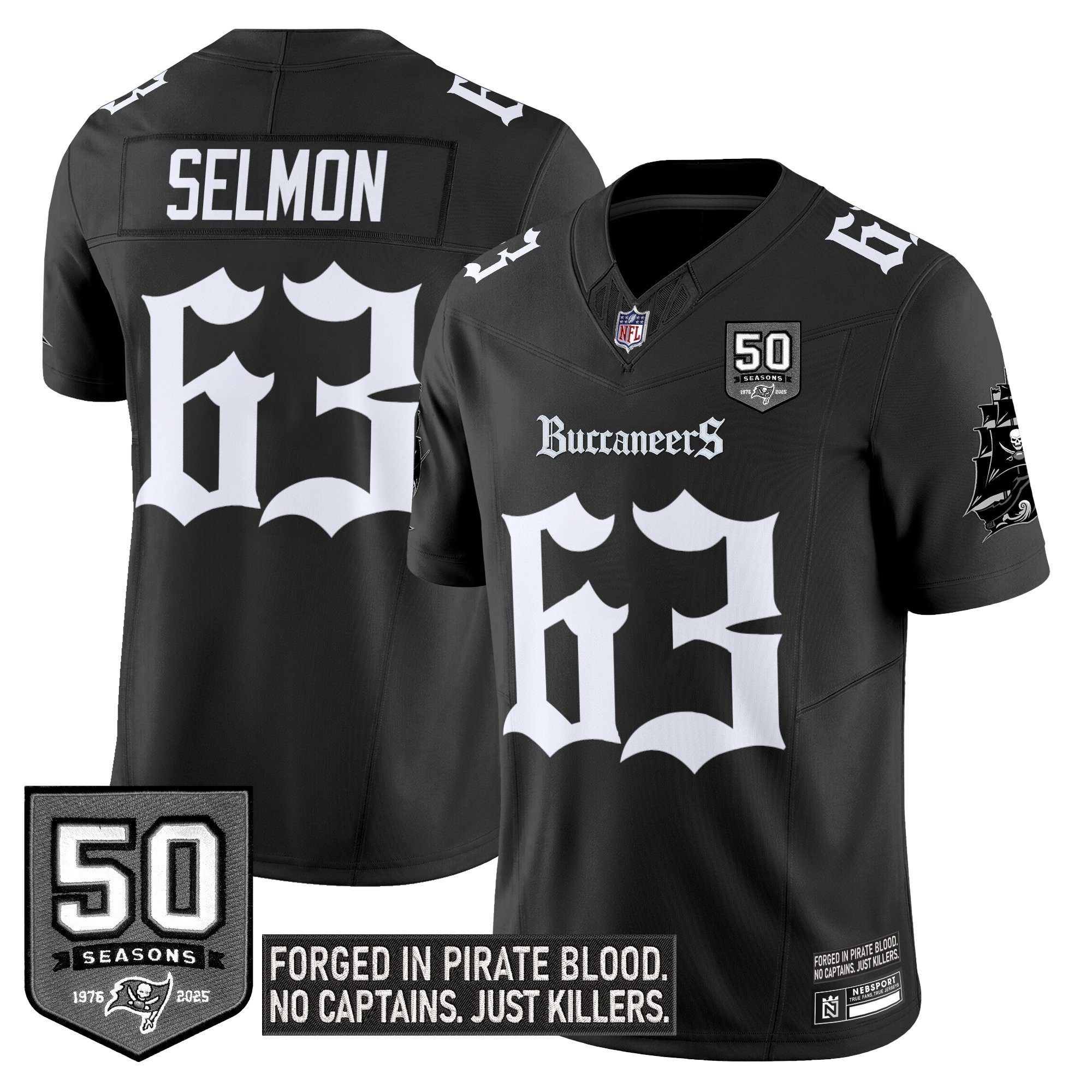 Men's Tampa Bay Buccaneers 'Gothic Pirate Shadows Edition' Vapor Limited Jersey - All Stitched - Image 11