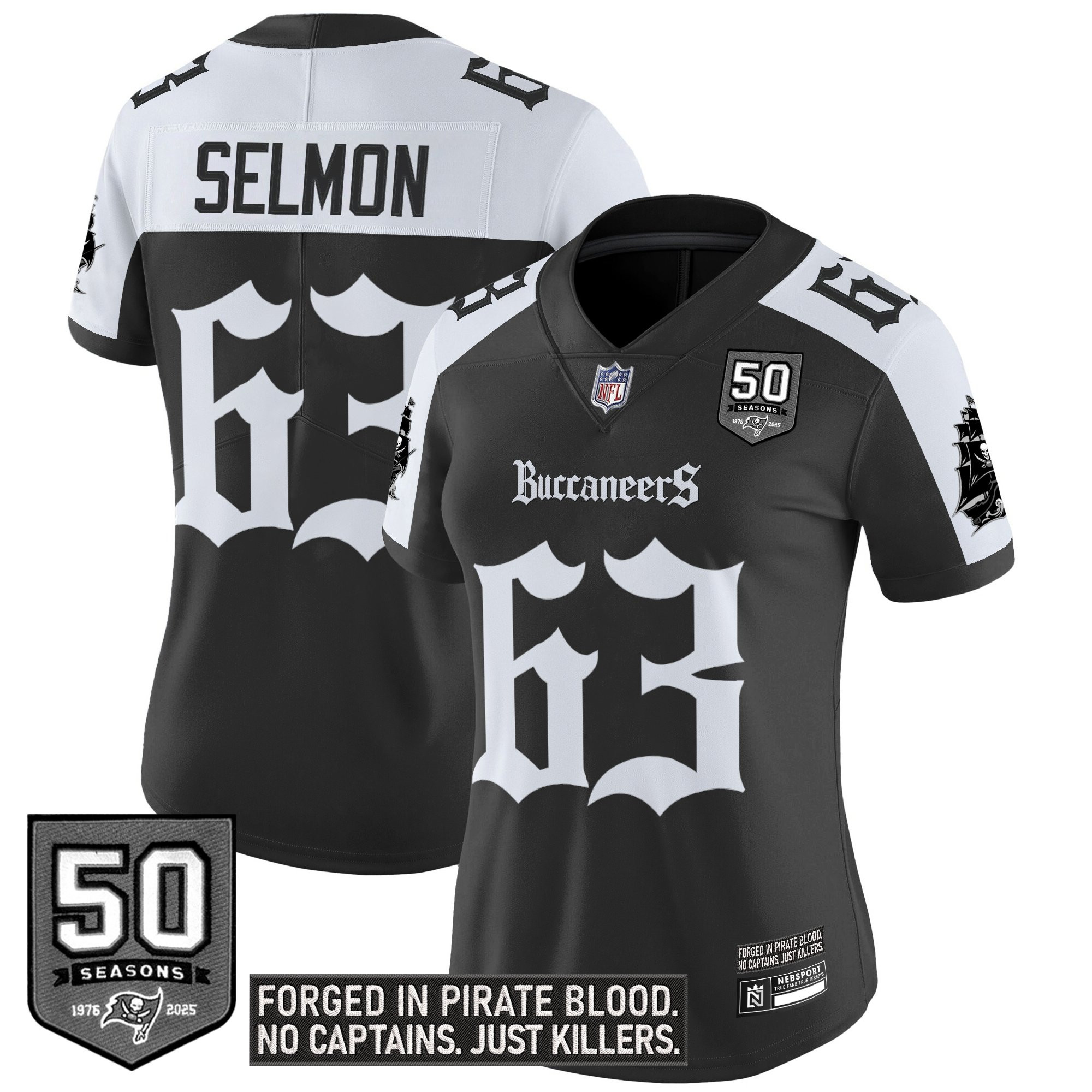 Women's Tampa Bay Buccaneers 'Gothic Pirate Shadows Edition' Vapor Limited Jersey - All Stitched - Image 33