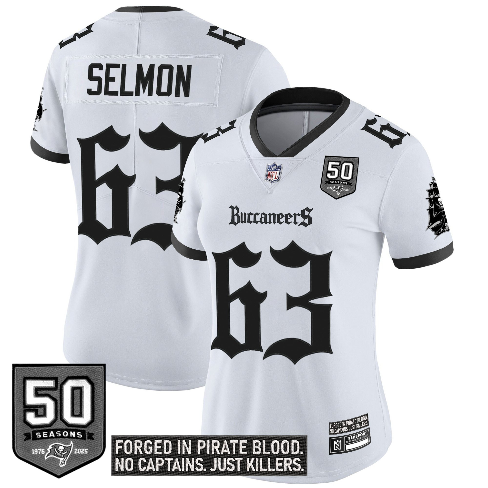 Women's Tampa Bay Buccaneers 'Gothic Pirate Shadows Edition' Vapor Limited Jersey - All Stitched - Image 22