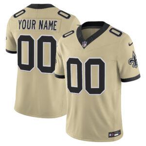New Orleans Saints 'Gameday Golds Edition' Vapor Custom Jersey - All Stitched