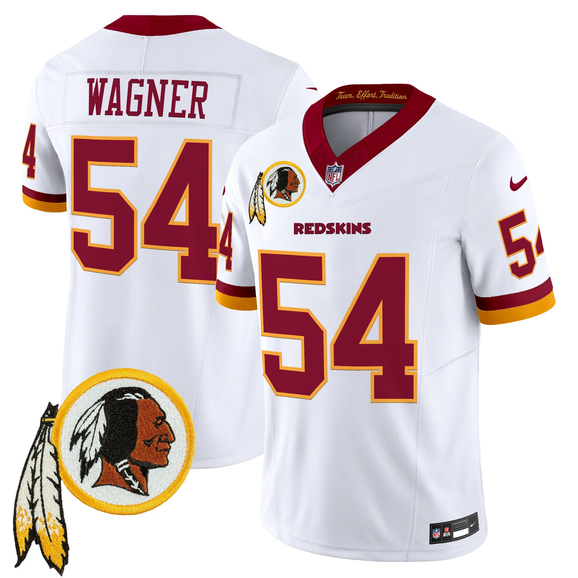Men's Washington Redskins Throwback Vapor Limited Jersey V3 - All Stitched - Image 5