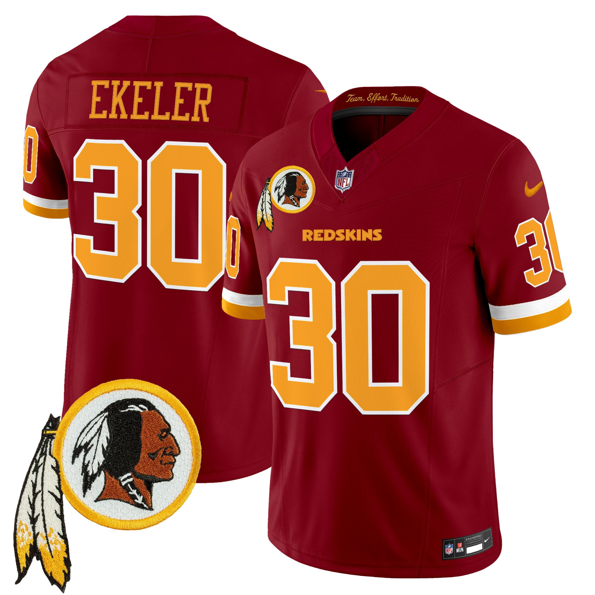 Men's Washington Redskins Throwback Vapor Limited Jersey V3 - All Stitched - Image 14