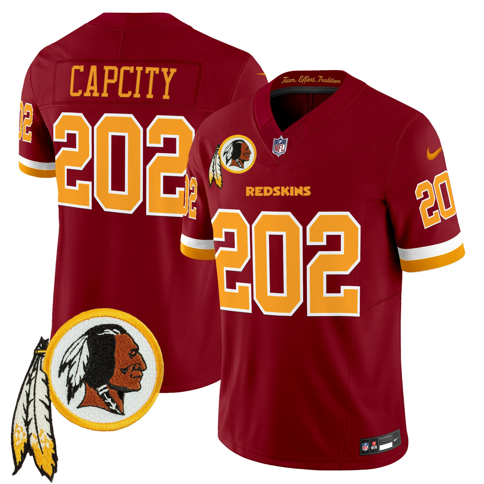 Men's Washington Redskins Throwback Vapor Limited Jersey V3 - All Stitched - Image 12