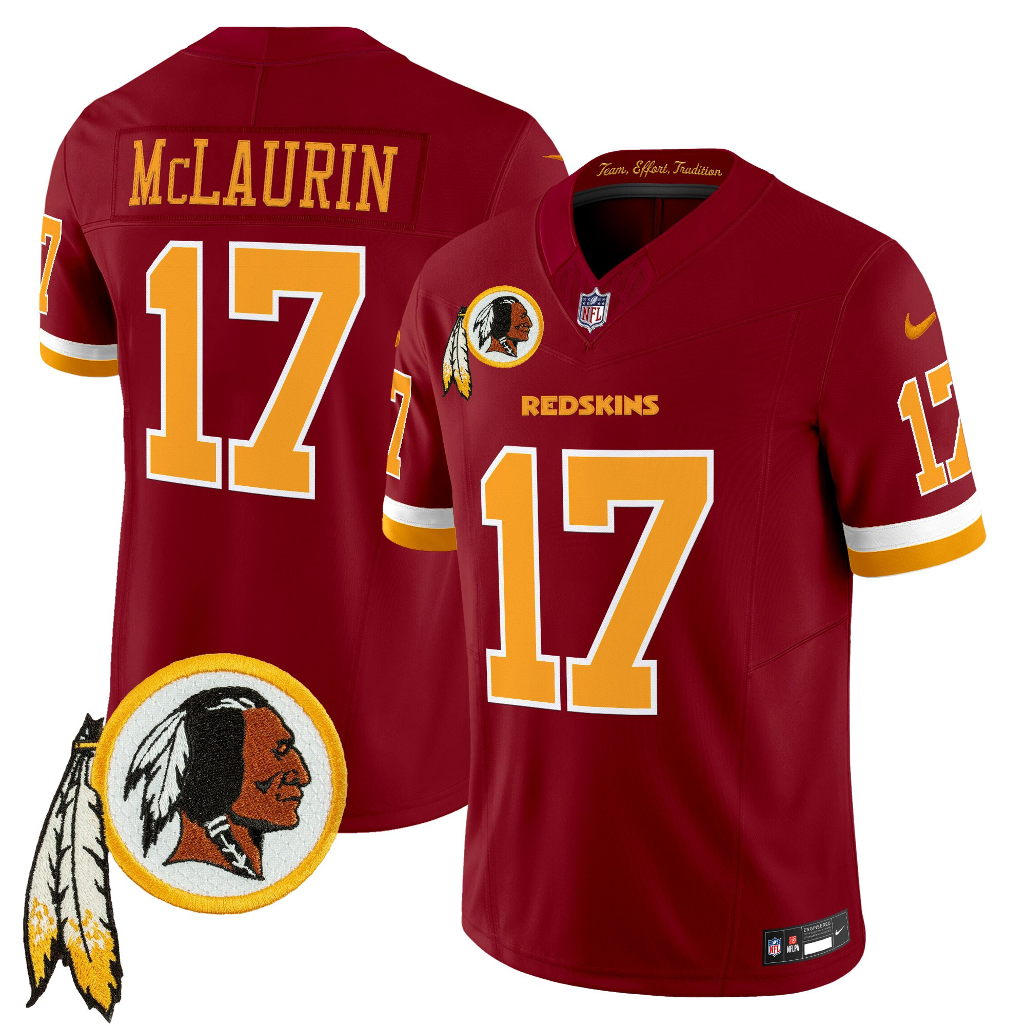 Men's Washington Redskins Throwback Vapor Limited Jersey V3 - All Stitched - Image 16