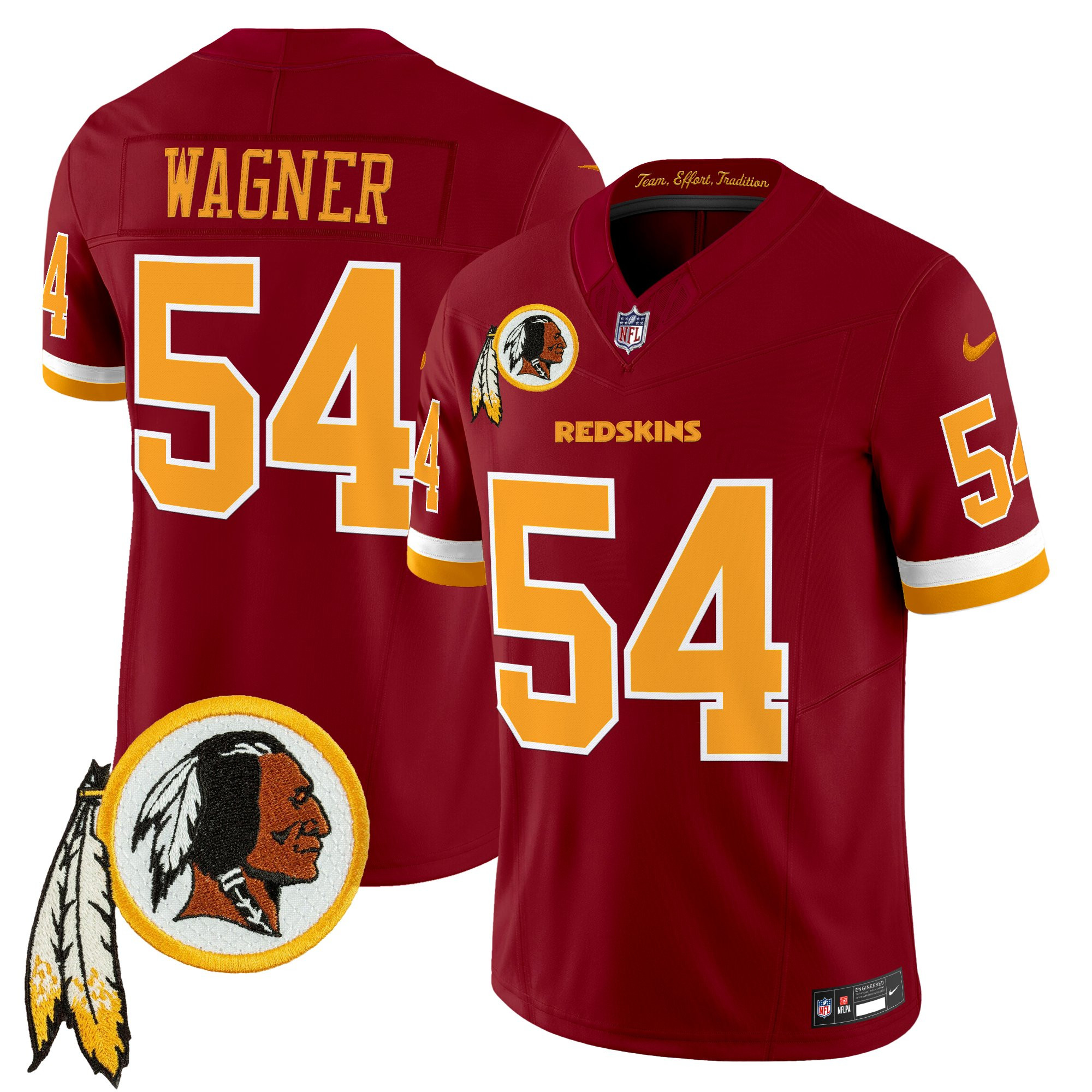 Men's Washington Redskins Throwback Vapor Limited Jersey V3 - All Stitched - Image 15