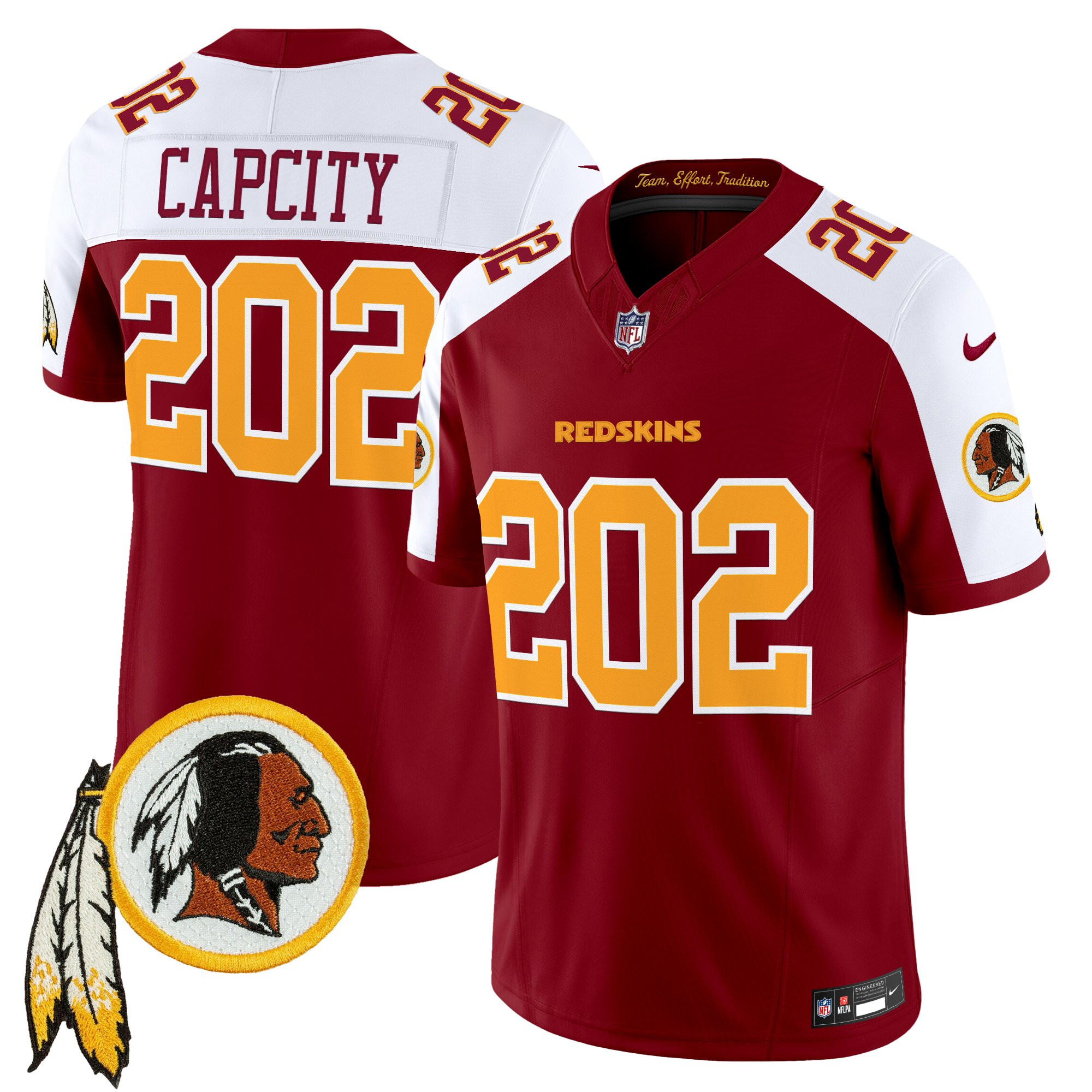 Men's Washington Redskins Throwback Vapor Limited Jersey V3 - All Stitched - Image 32