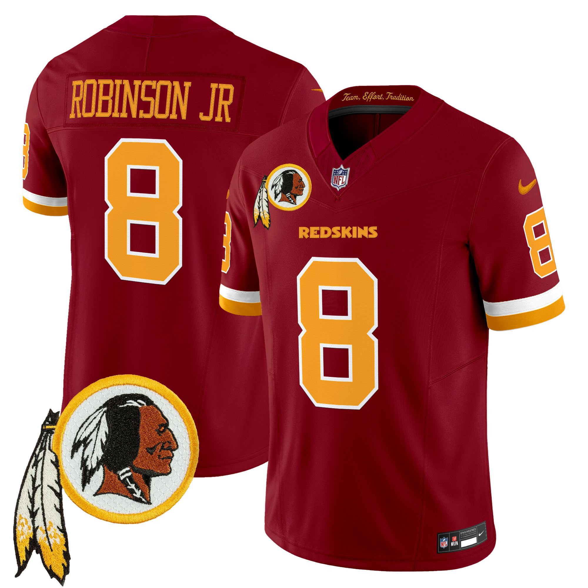Men's Washington Redskins Throwback Vapor Limited Jersey V3 - All Stitched - Image 13
