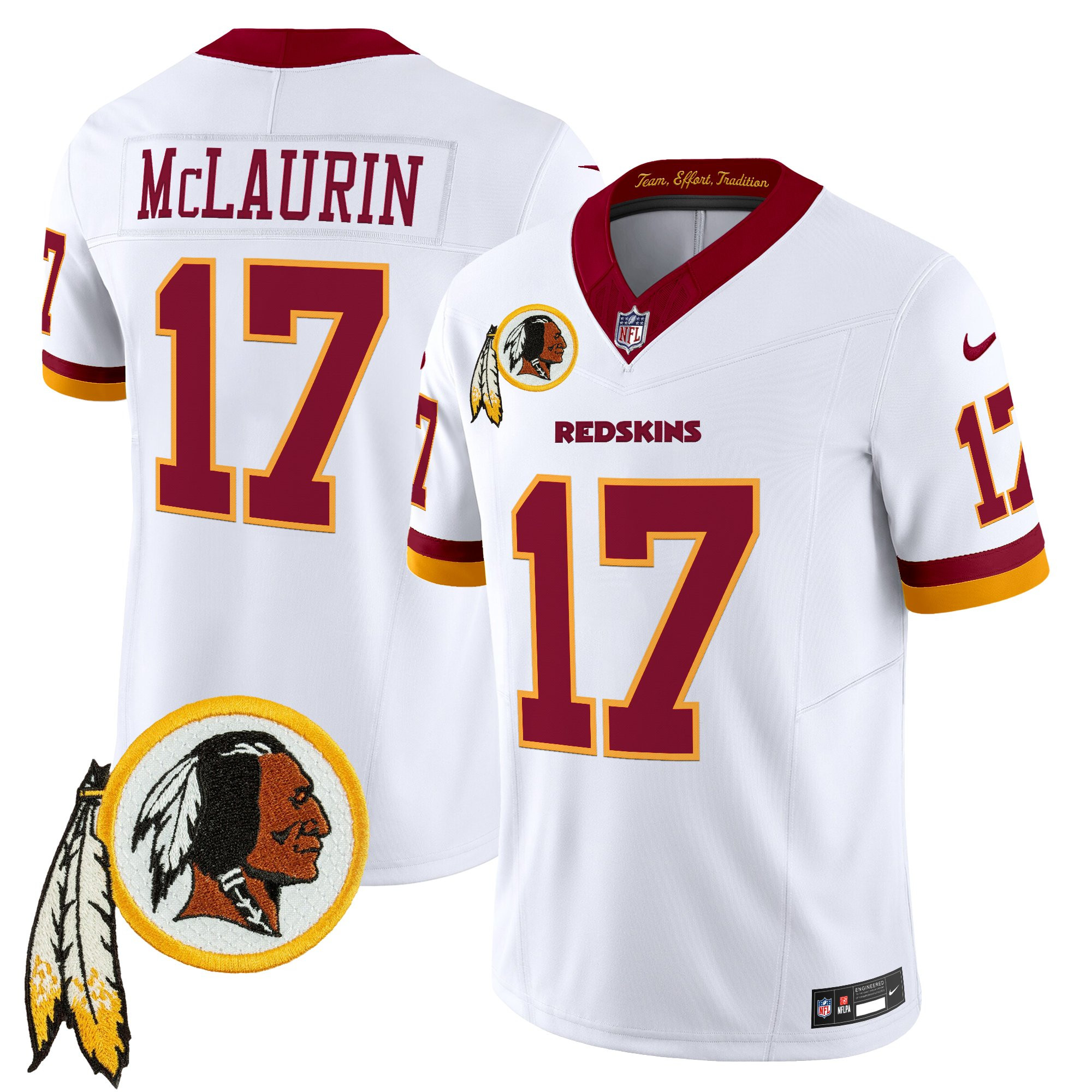 Men's Washington Redskins Throwback Vapor Limited Jersey V3 - All Stitched - Image 6