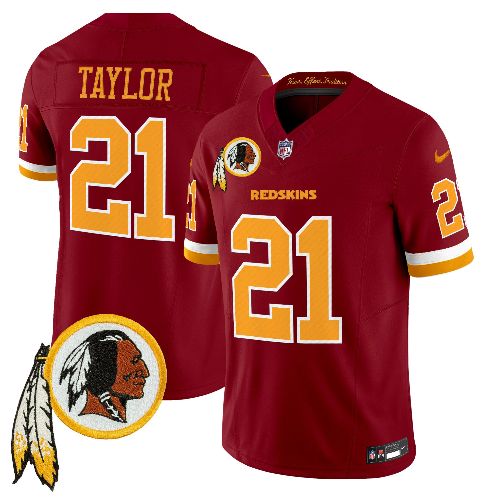 Men's Washington Redskins Throwback Vapor Limited Jersey V3 - All Stitched - Image 17
