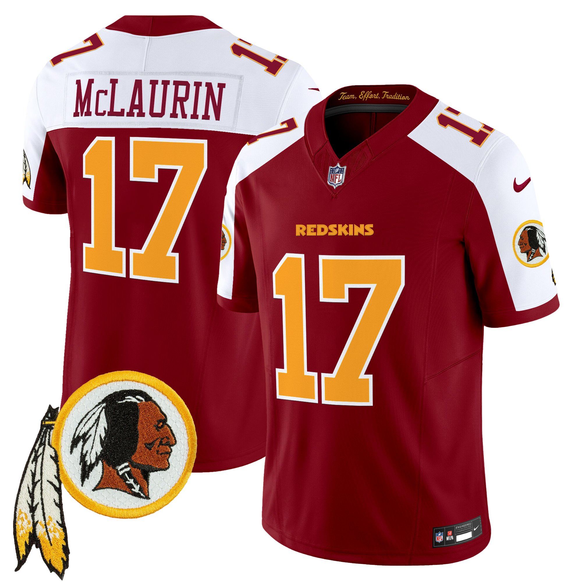 Men's Washington Redskins Throwback Vapor Limited Jersey V3 - All Stitched - Image 36
