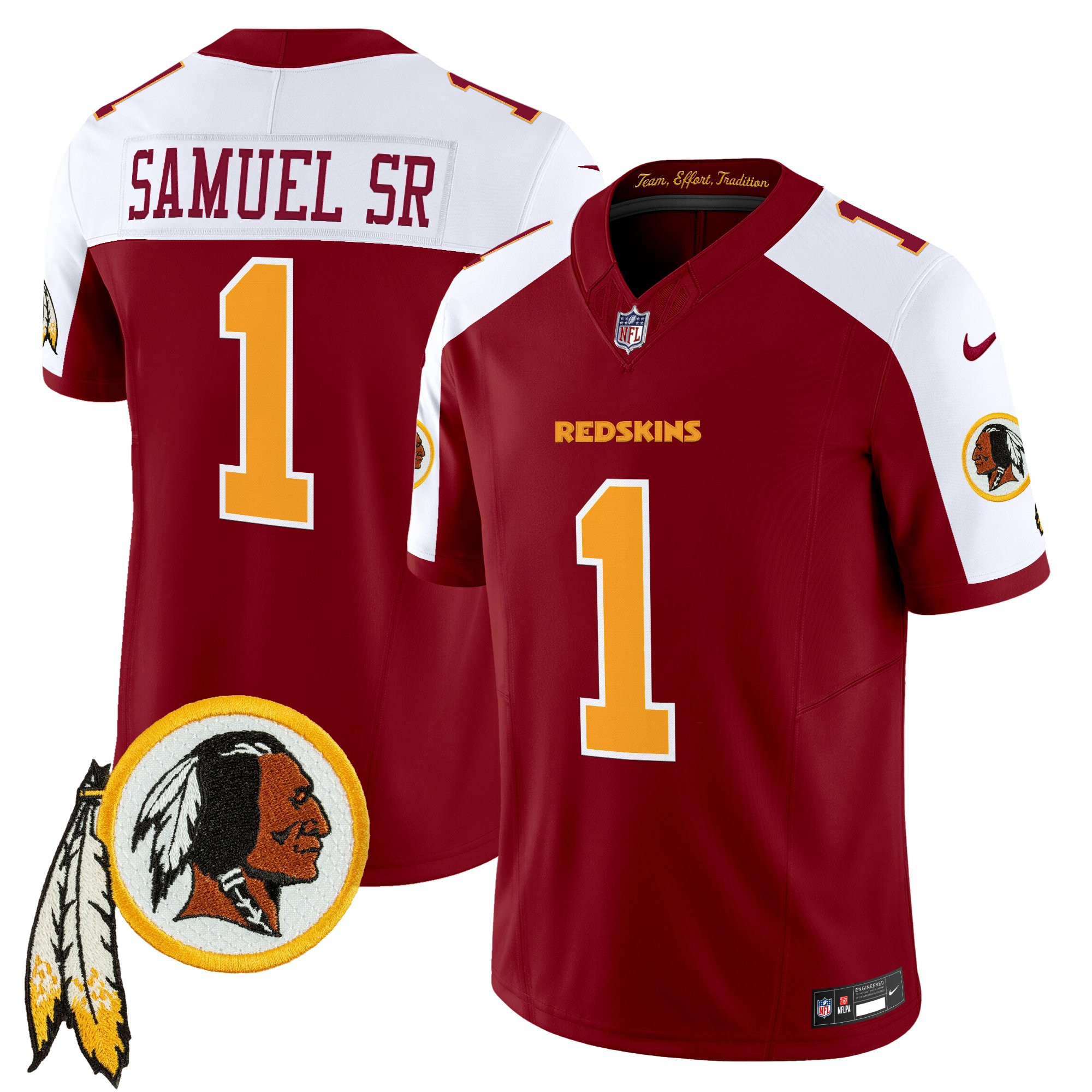 Men's Washington Redskins Throwback Vapor Limited Jersey V3 - All Stitched - Image 40