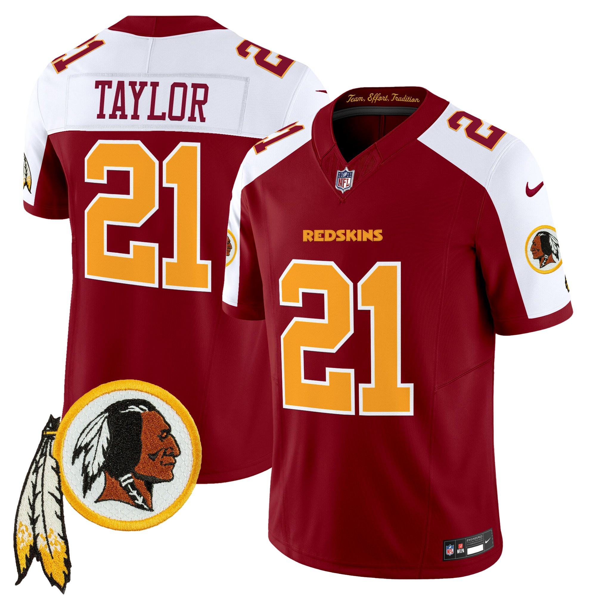Men's Washington Redskins Throwback Vapor Limited Jersey V3 - All Stitched - Image 37