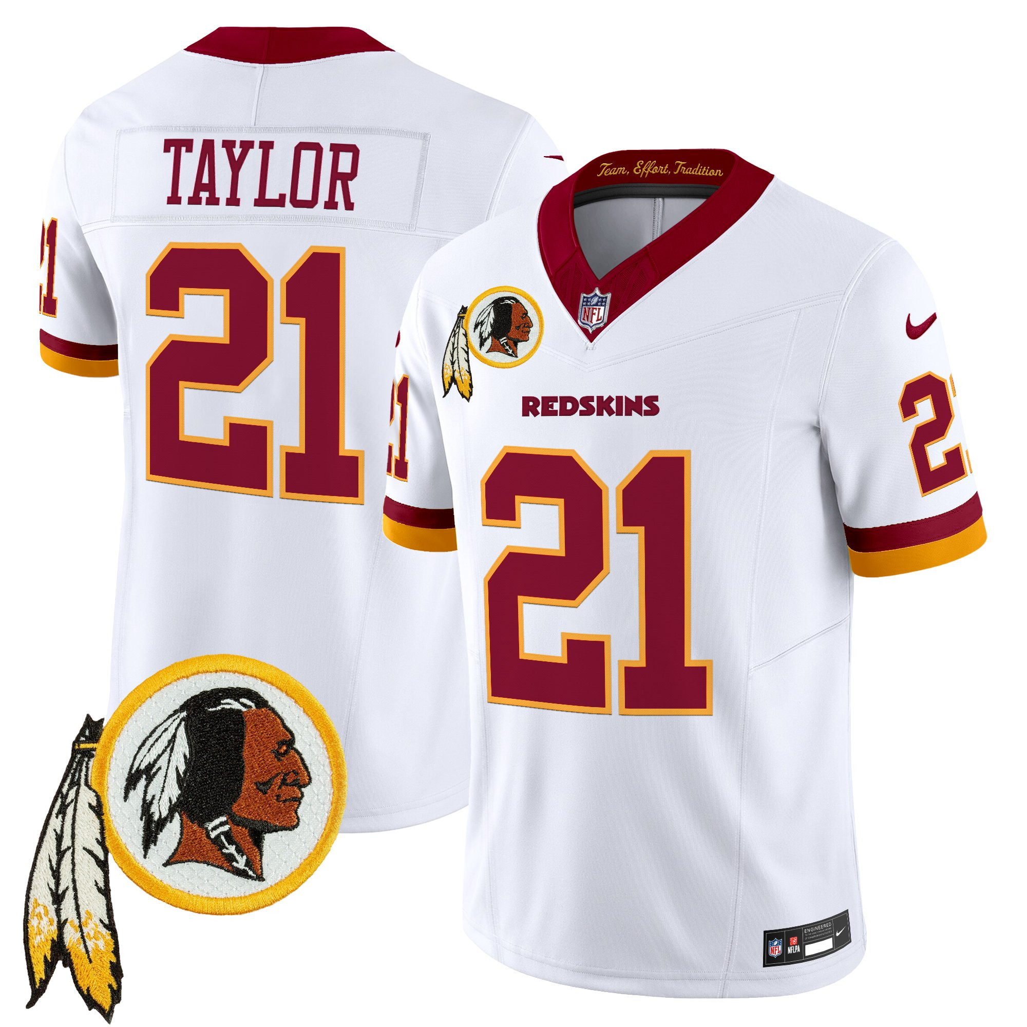 Men's Washington Redskins Throwback Vapor Limited Jersey V3 - All Stitched - Image 7