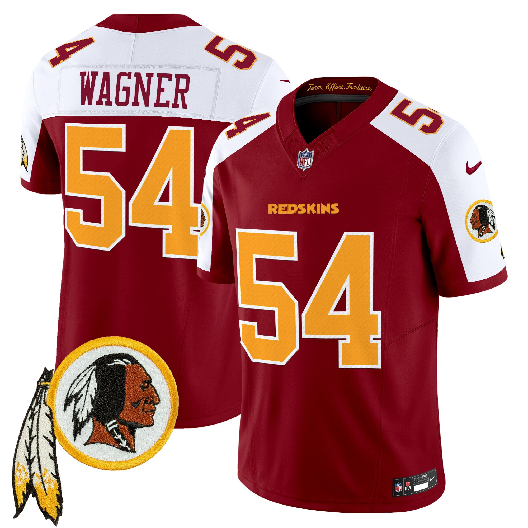 Men's Washington Redskins Throwback Vapor Limited Jersey V3 - All Stitched - Image 35