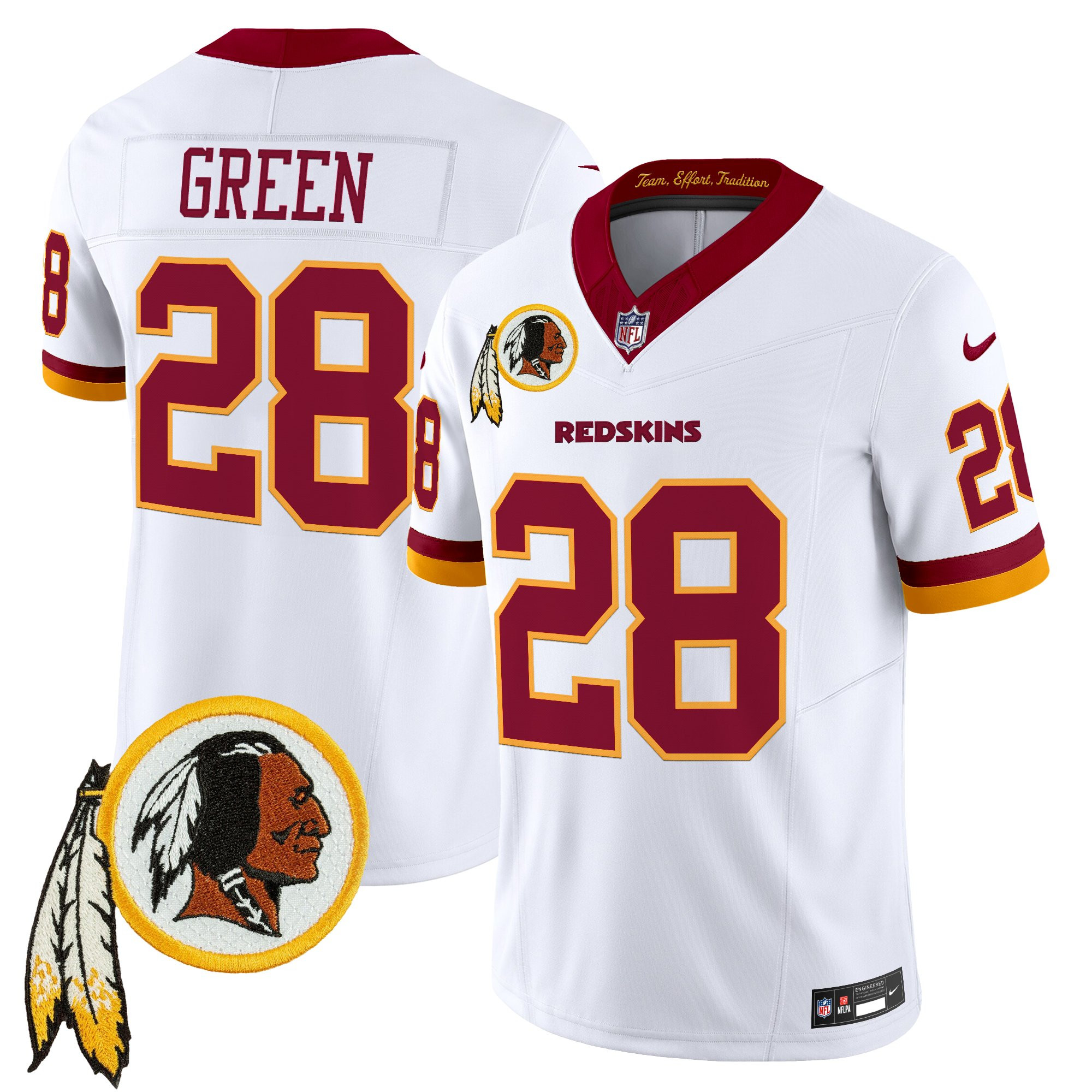 Men's Washington Redskins Throwback Vapor Limited Jersey V3 - All Stitched - Image 8