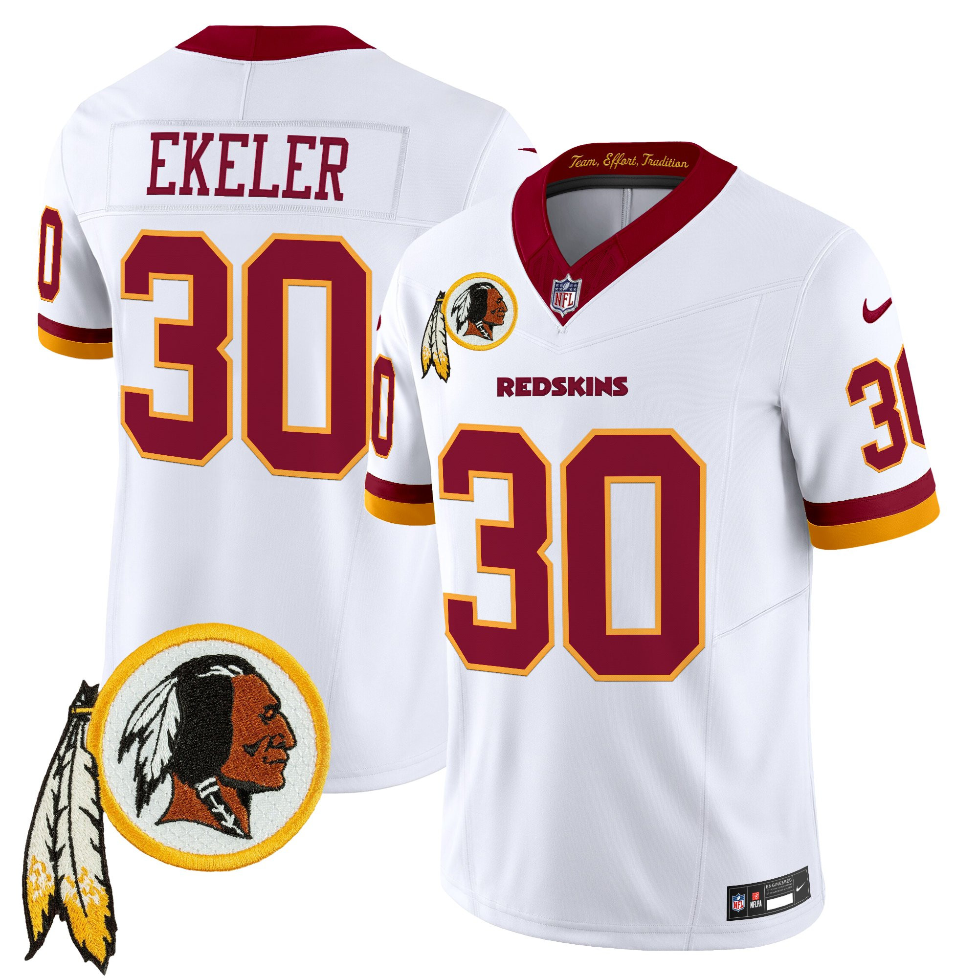 Men's Washington Redskins Throwback Vapor Limited Jersey V3 - All Stitched - Image 4