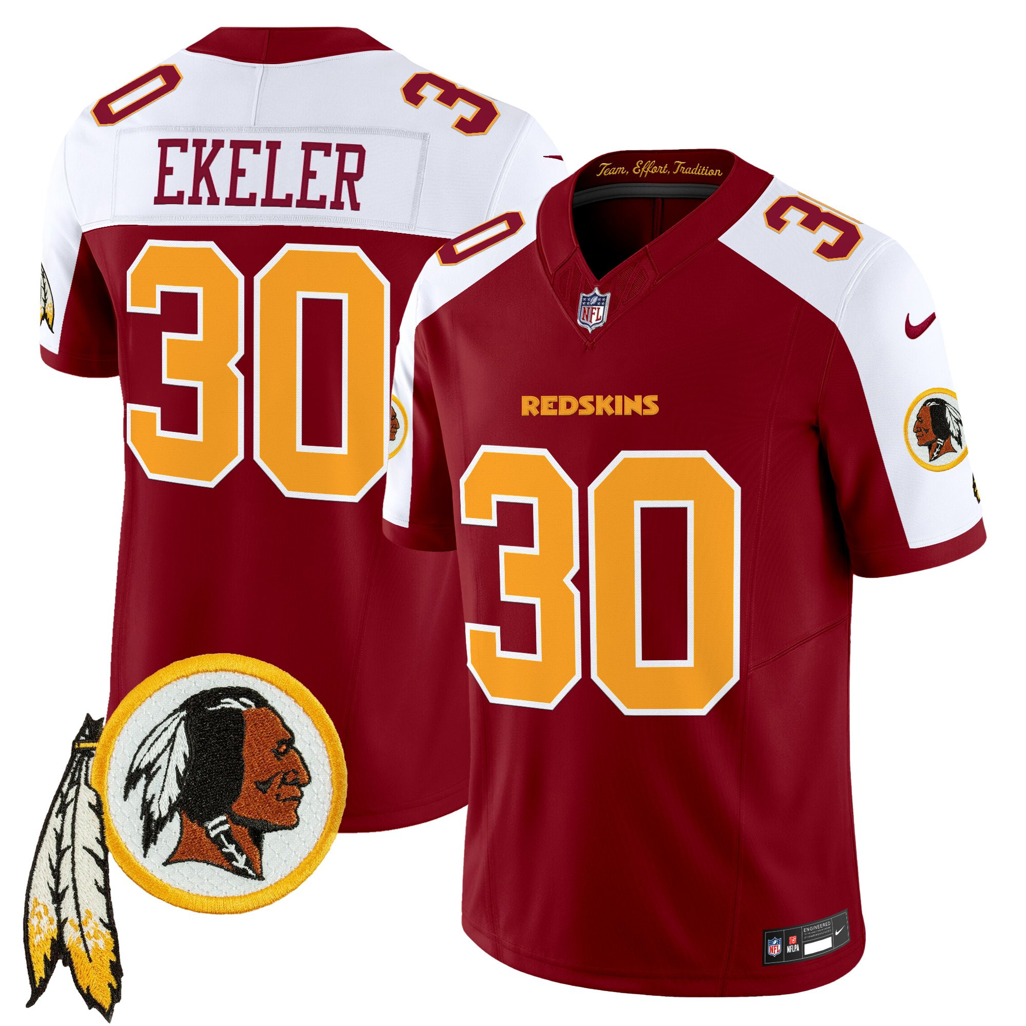 Men's Washington Redskins Throwback Vapor Limited Jersey V3 - All Stitched - Image 34