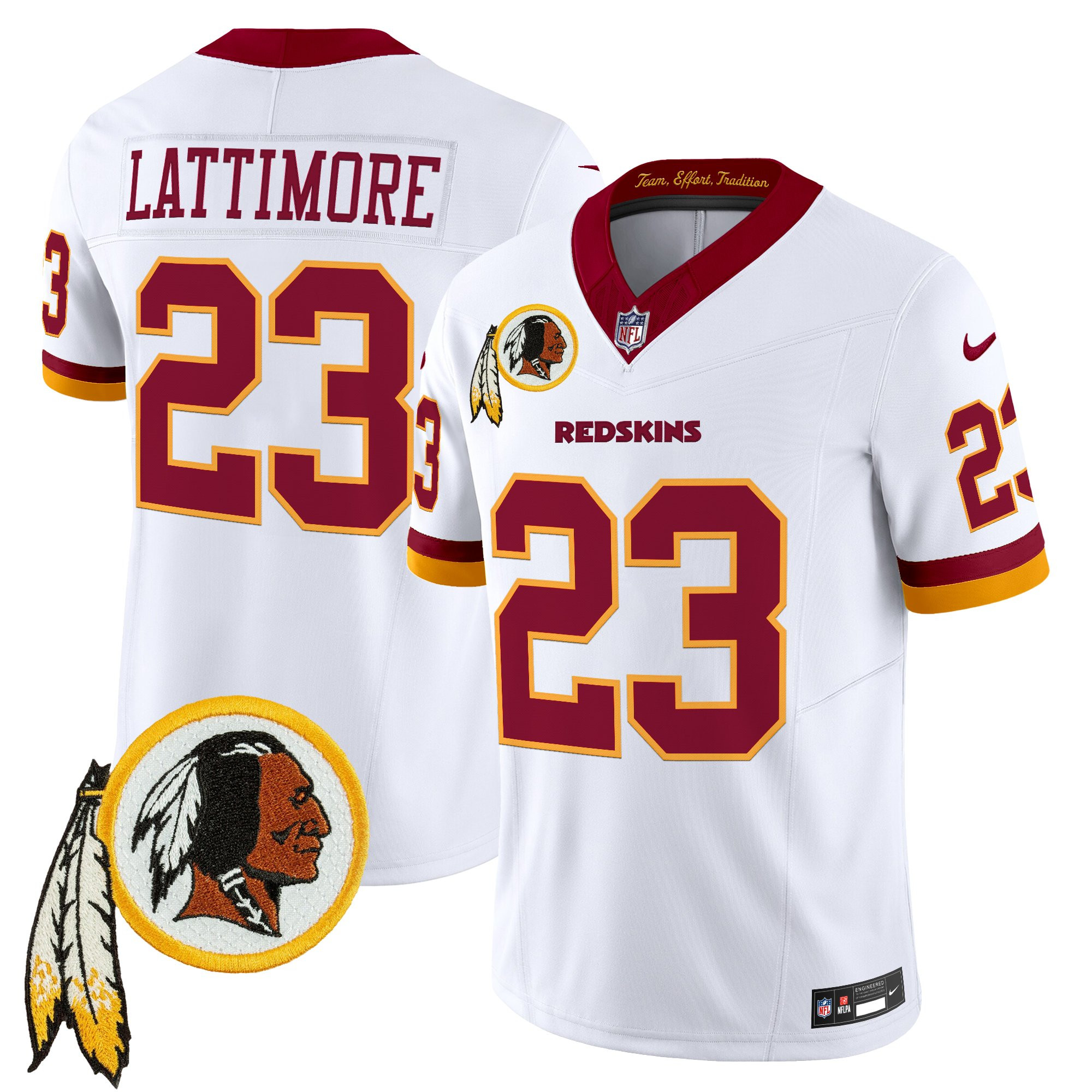 Men's Washington Redskins Throwback Vapor Limited Jersey V3 - All Stitched - Image 9