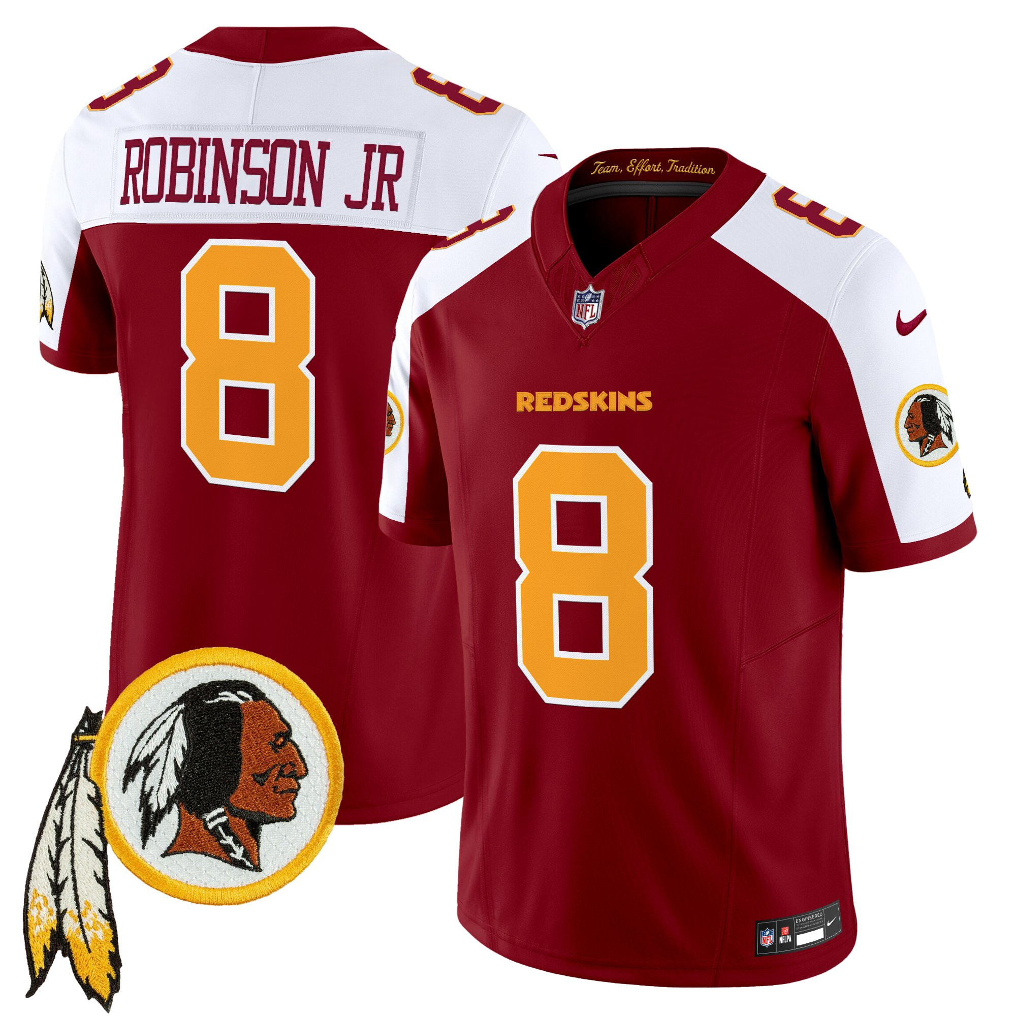 Men's Washington Redskins Throwback Vapor Limited Jersey V3 - All Stitched - Image 33