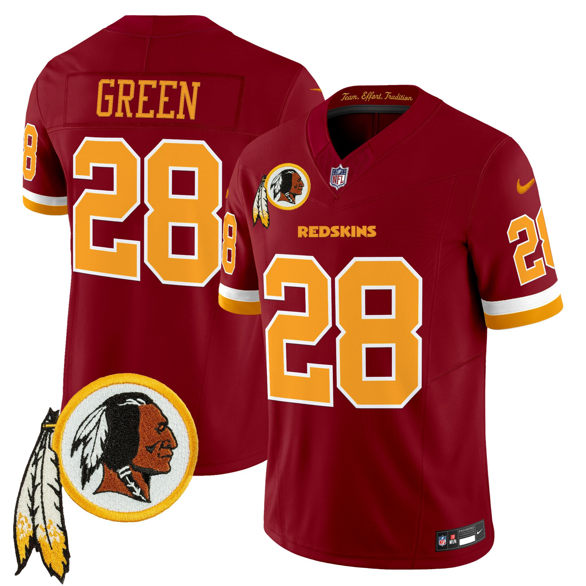 Men's Washington Redskins Throwback Vapor Limited Jersey V3 - All Stitched - Image 18