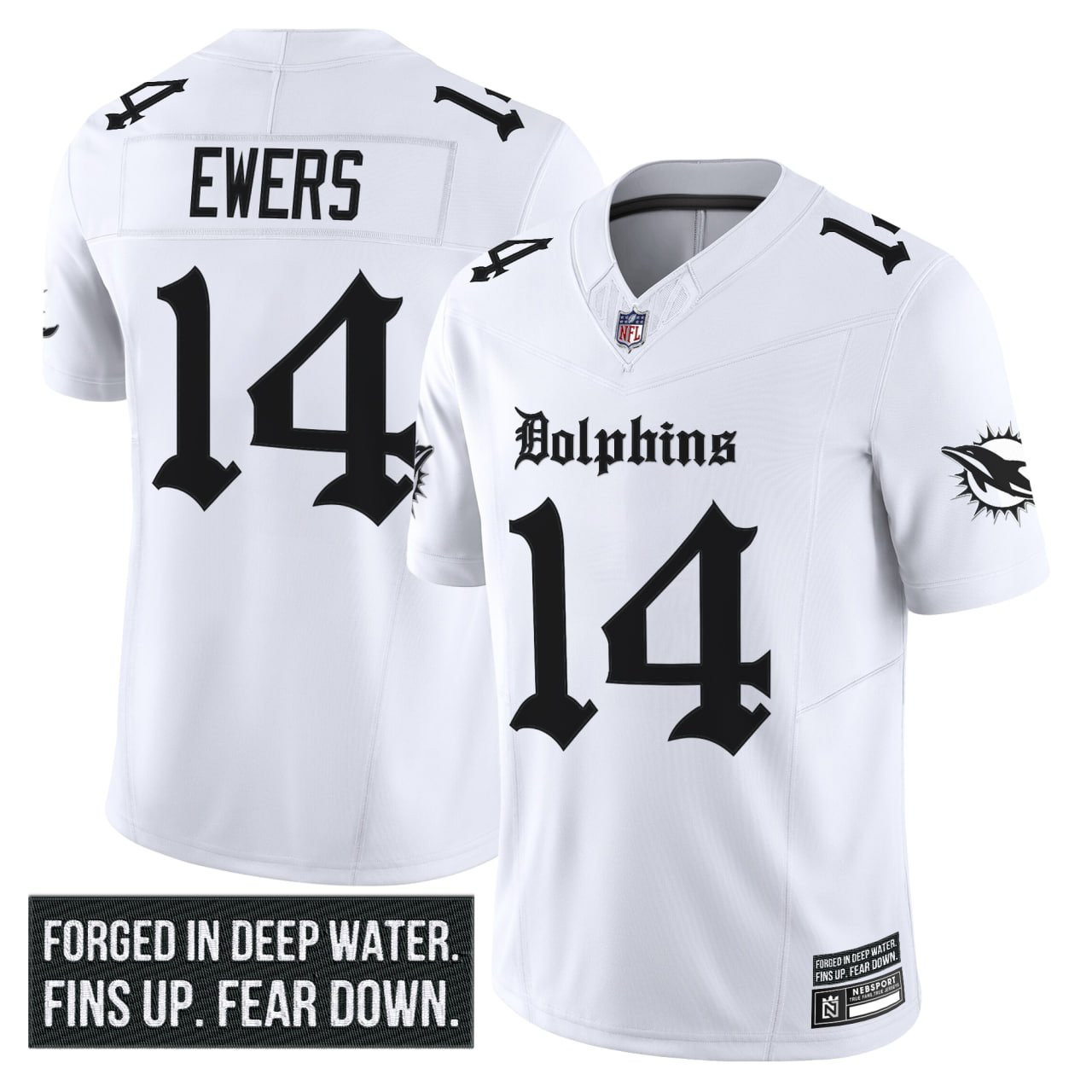 Men's Miami Dolphins 'Gothic Deep Water Edition' Vapor Limited Jersey - All Stitched - Image 18