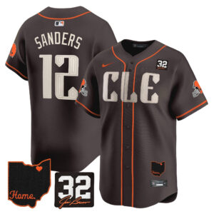 Men's Cleveland Browns 2025 Jim Brown Memorial & Home Patch Vapor Premier Limited Jersey - All Stitched