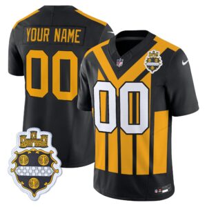 Pittsburgh Steelers 1933 Patch Throwback Vapor Limited Custom Jersey - All Stitched