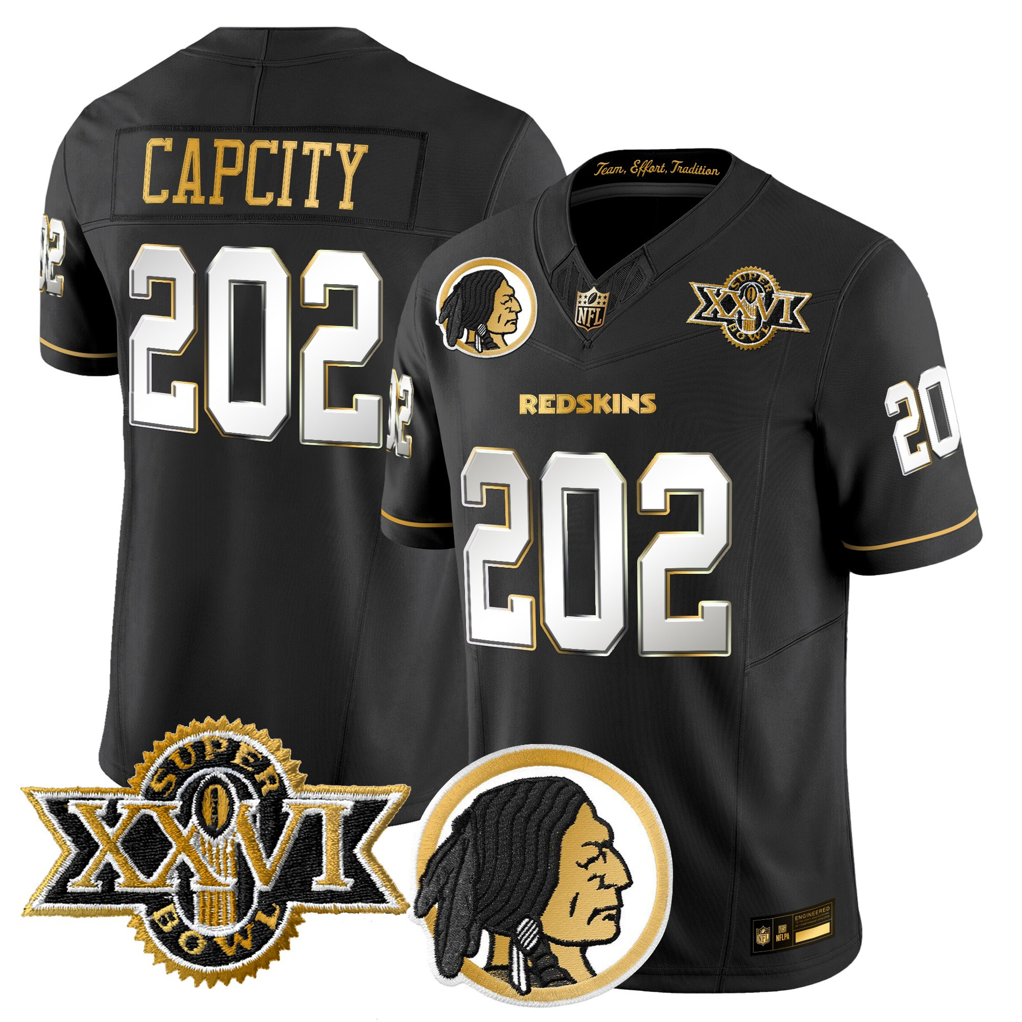 Men's Washington Redskins Throwback 1992 Super Bowl XXVI Patch Gold Vapor Limited Jersey - All Stitched - Image 22