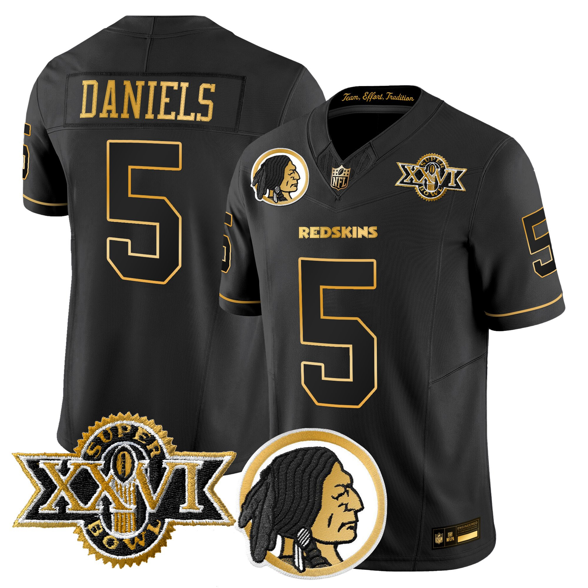 Men's Washington Redskins Throwback 1992 Super Bowl XXVI Patch Gold Vapor Limited Jersey - All Stitched