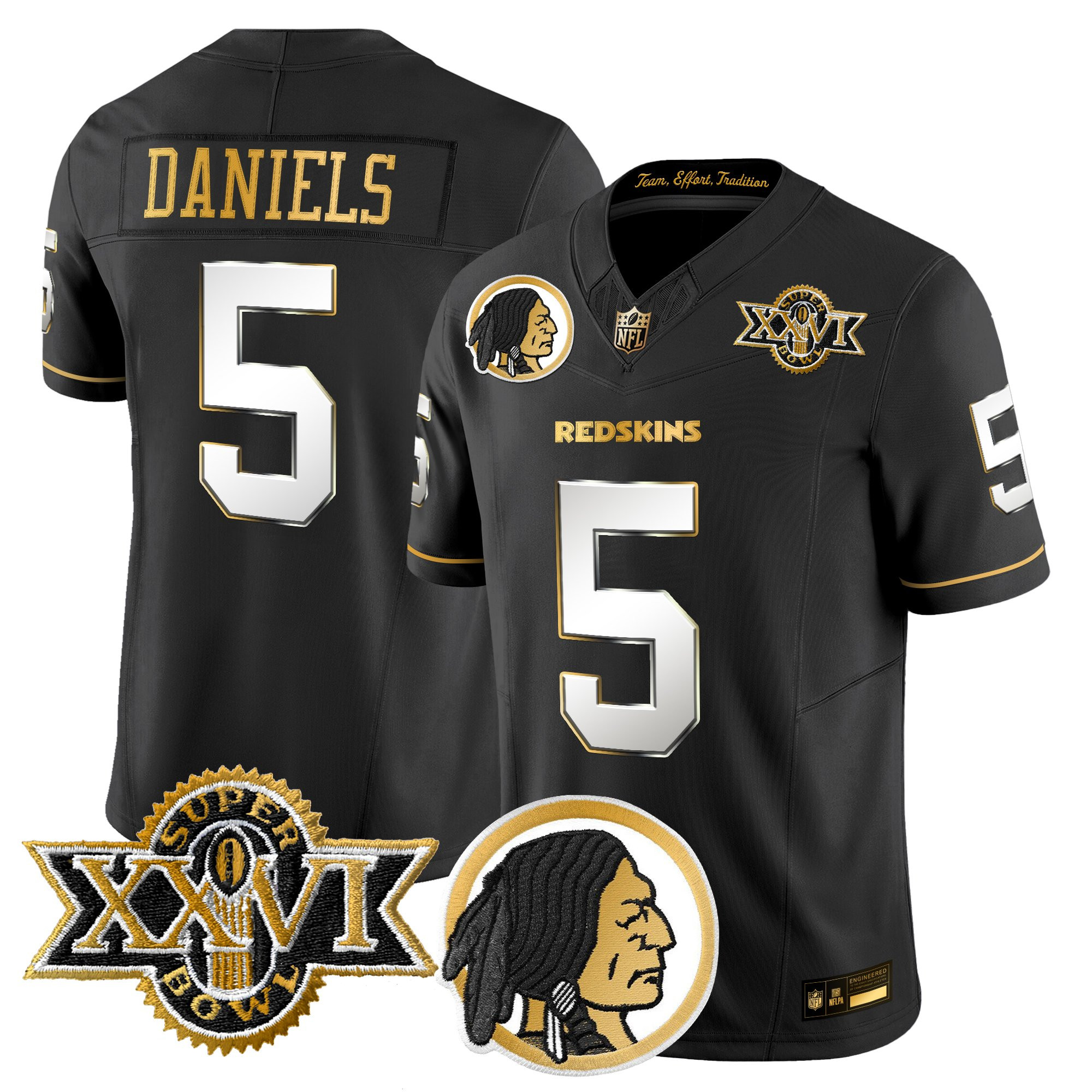 Men's Washington Redskins Throwback 1992 Super Bowl XXVI Patch Gold Vapor Limited Jersey - All Stitched - Image 21