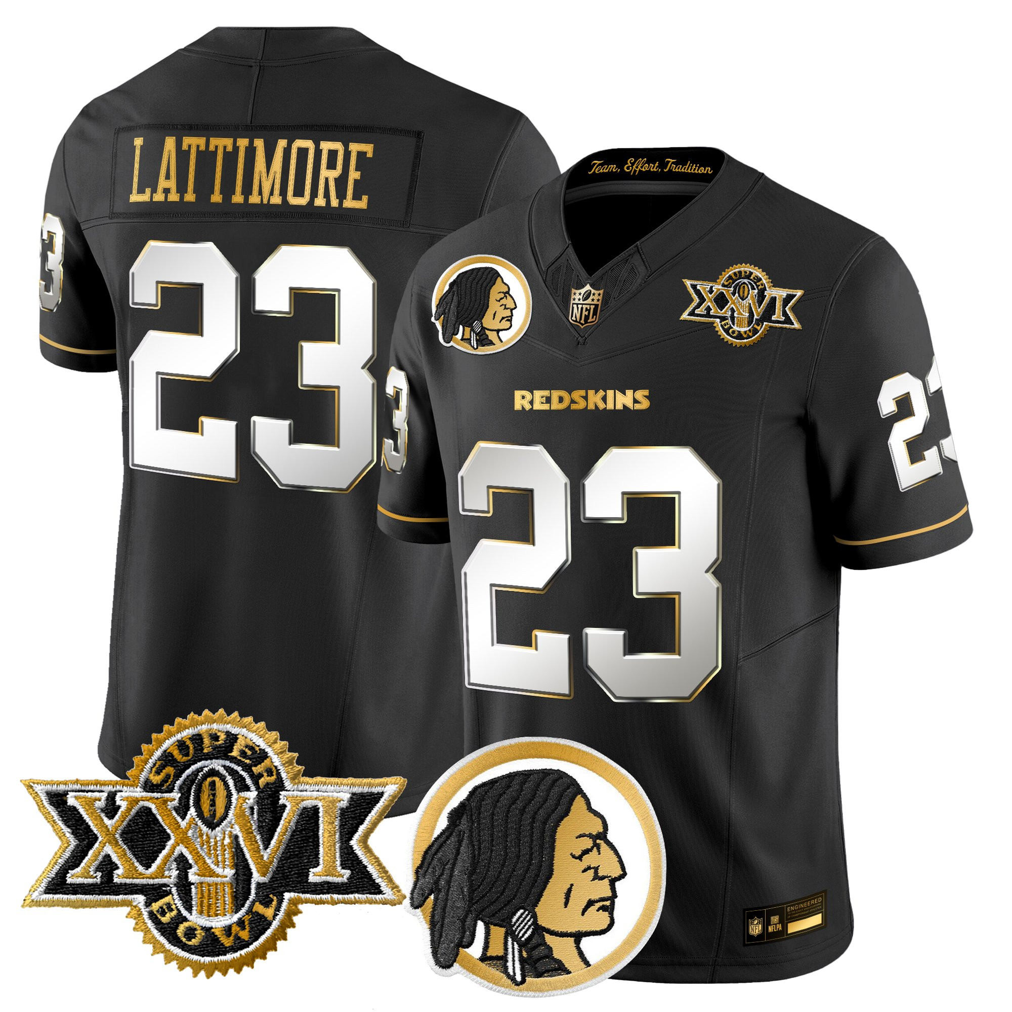 Men's Washington Redskins Throwback 1992 Super Bowl XXVI Patch Gold Vapor Limited Jersey - All Stitched - Image 29