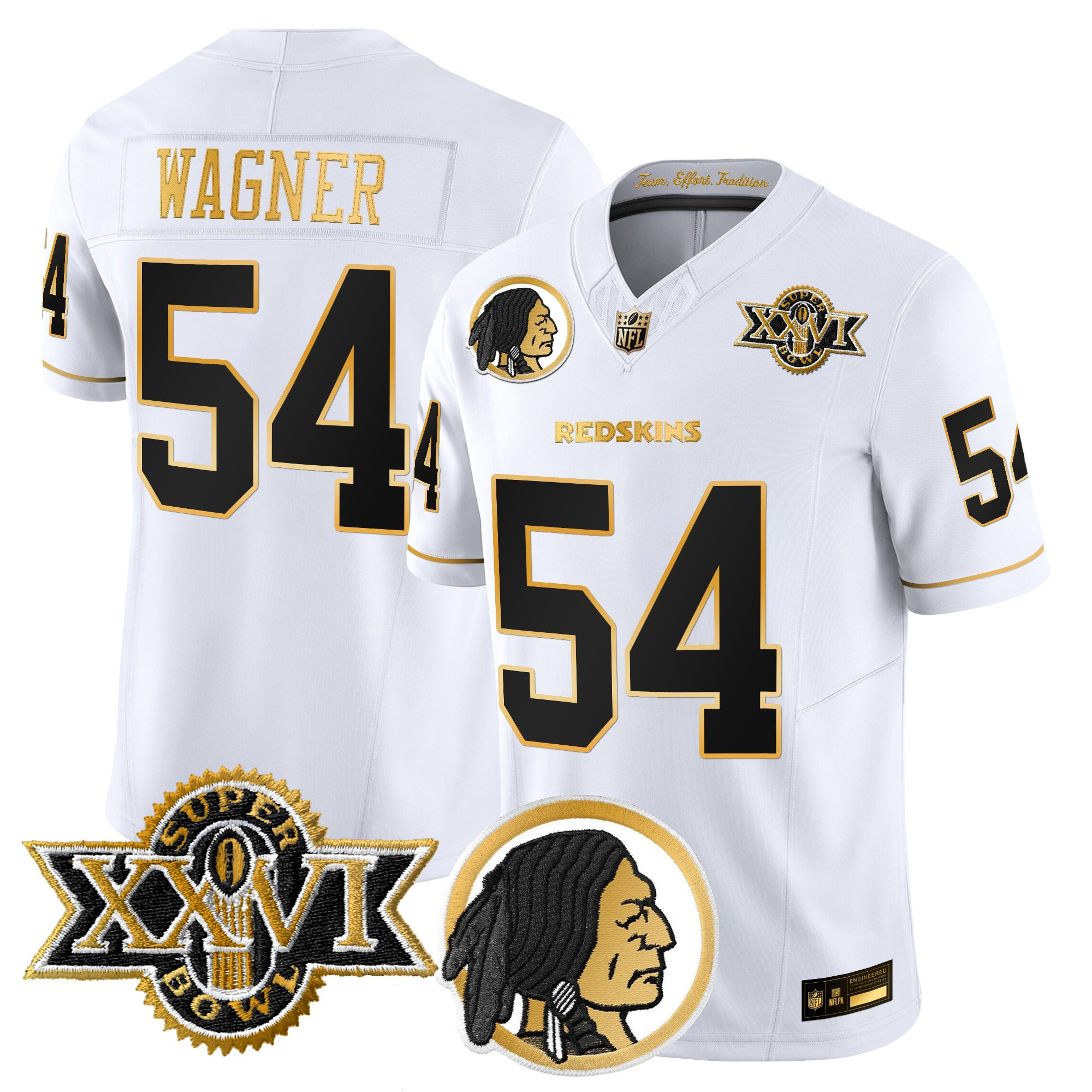 Men's Washington Redskins Throwback 1992 Super Bowl XXVI Patch Gold Vapor Limited Jersey - All Stitched - Image 15