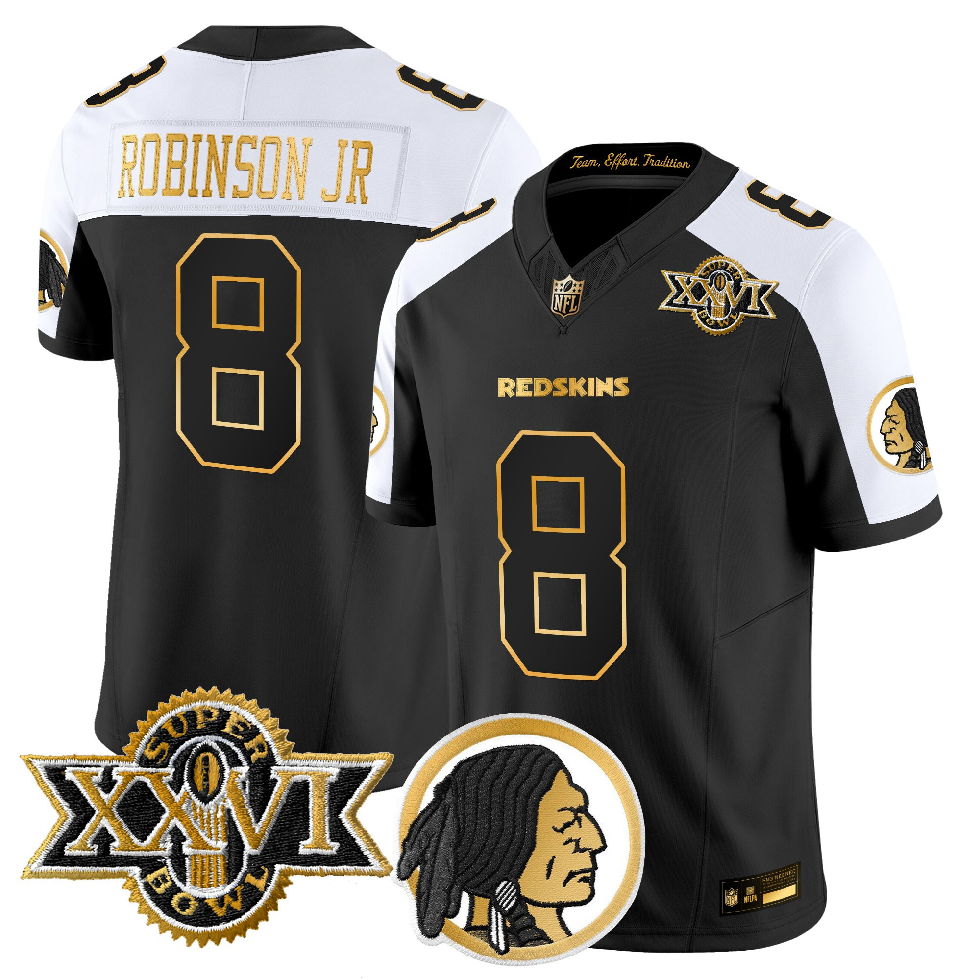 Men's Washington Redskins Throwback 1992 Super Bowl XXVI Patch Gold Vapor Limited Jersey - All Stitched - Image 33