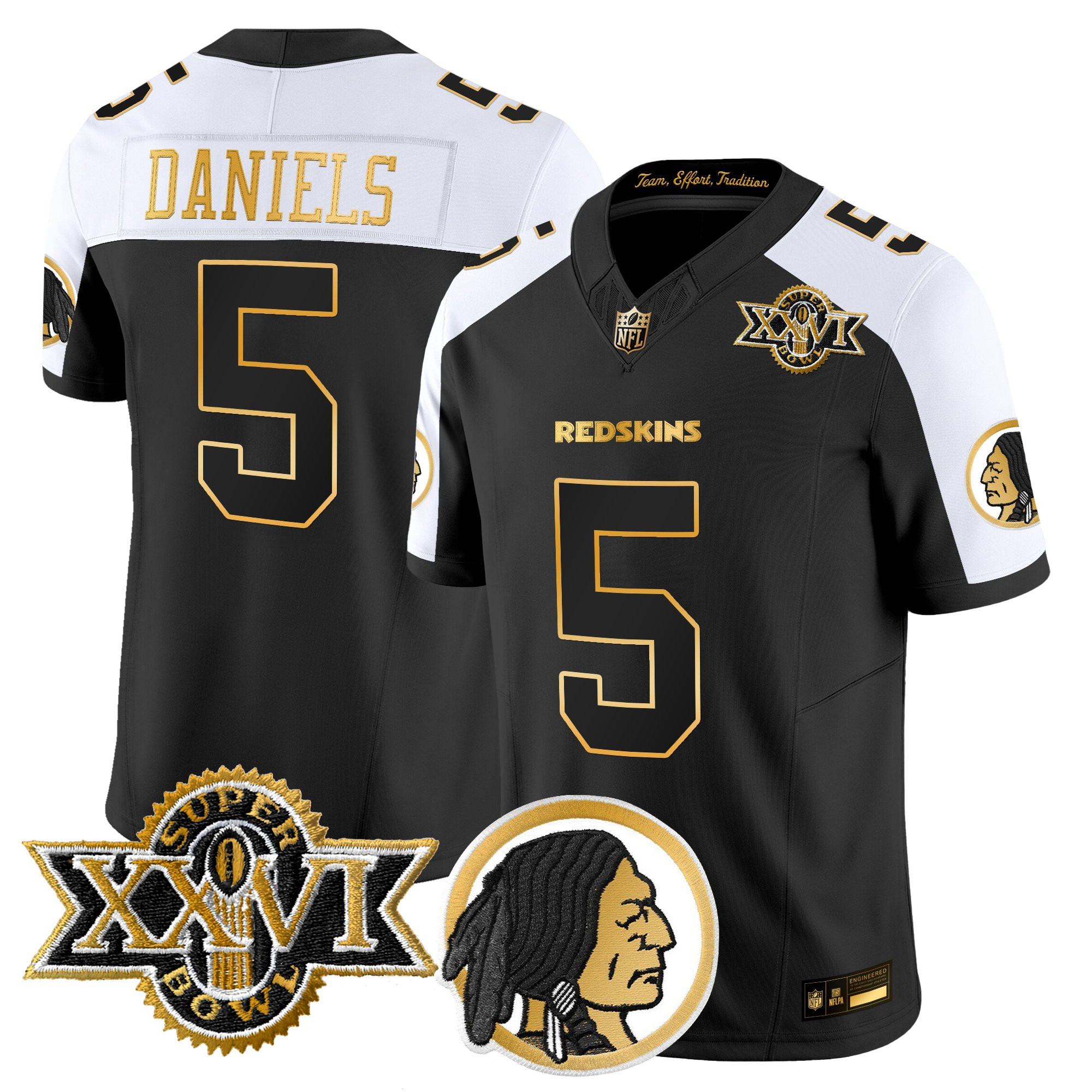 Men's Washington Redskins Throwback 1992 Super Bowl XXVI Patch Gold Vapor Limited Jersey - All Stitched - Image 31