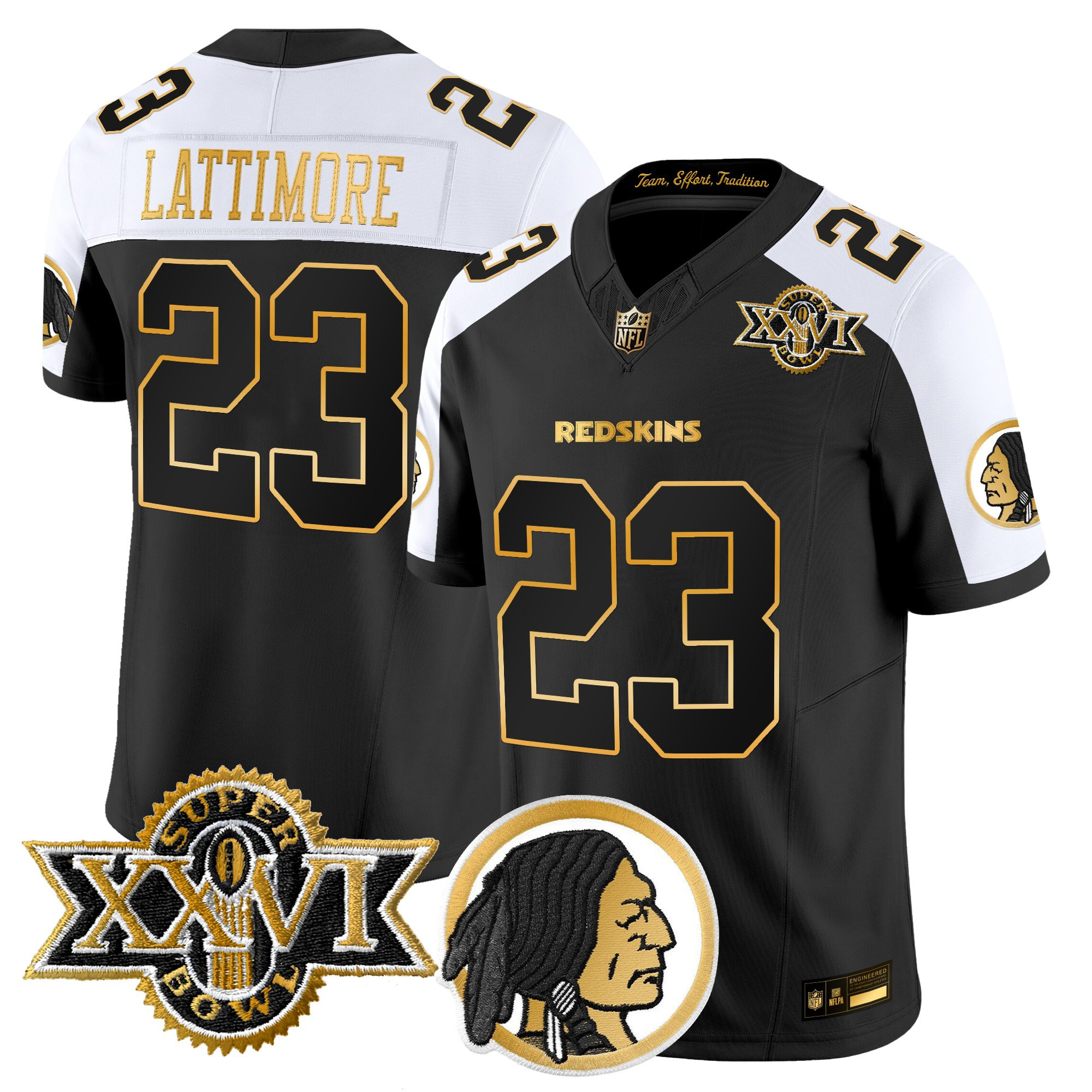 Men's Washington Redskins Throwback 1992 Super Bowl XXVI Patch Gold Vapor Limited Jersey - All Stitched - Image 39